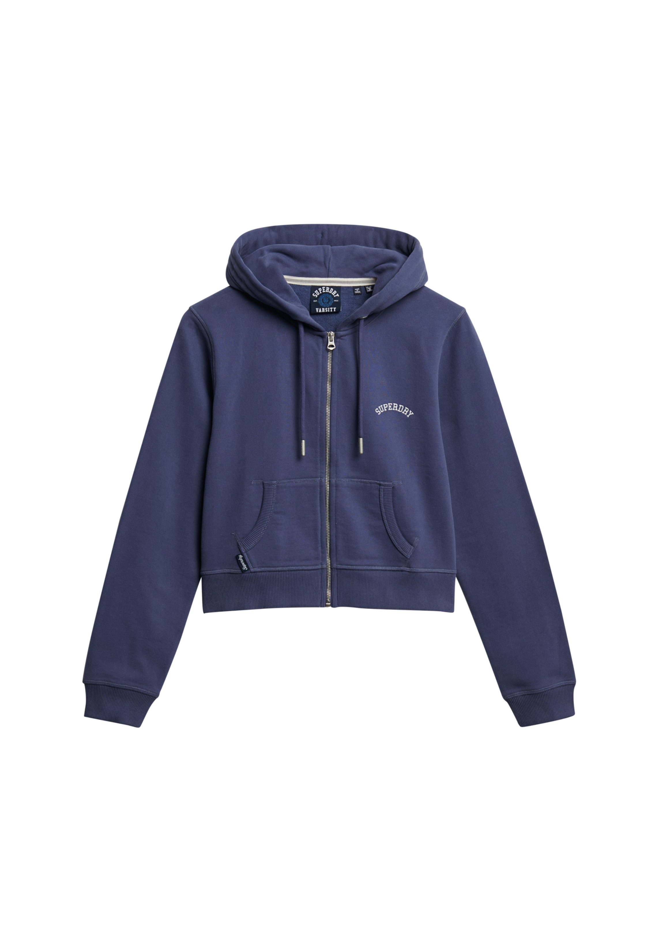 Essential Logo Cropped Zip Hoodie