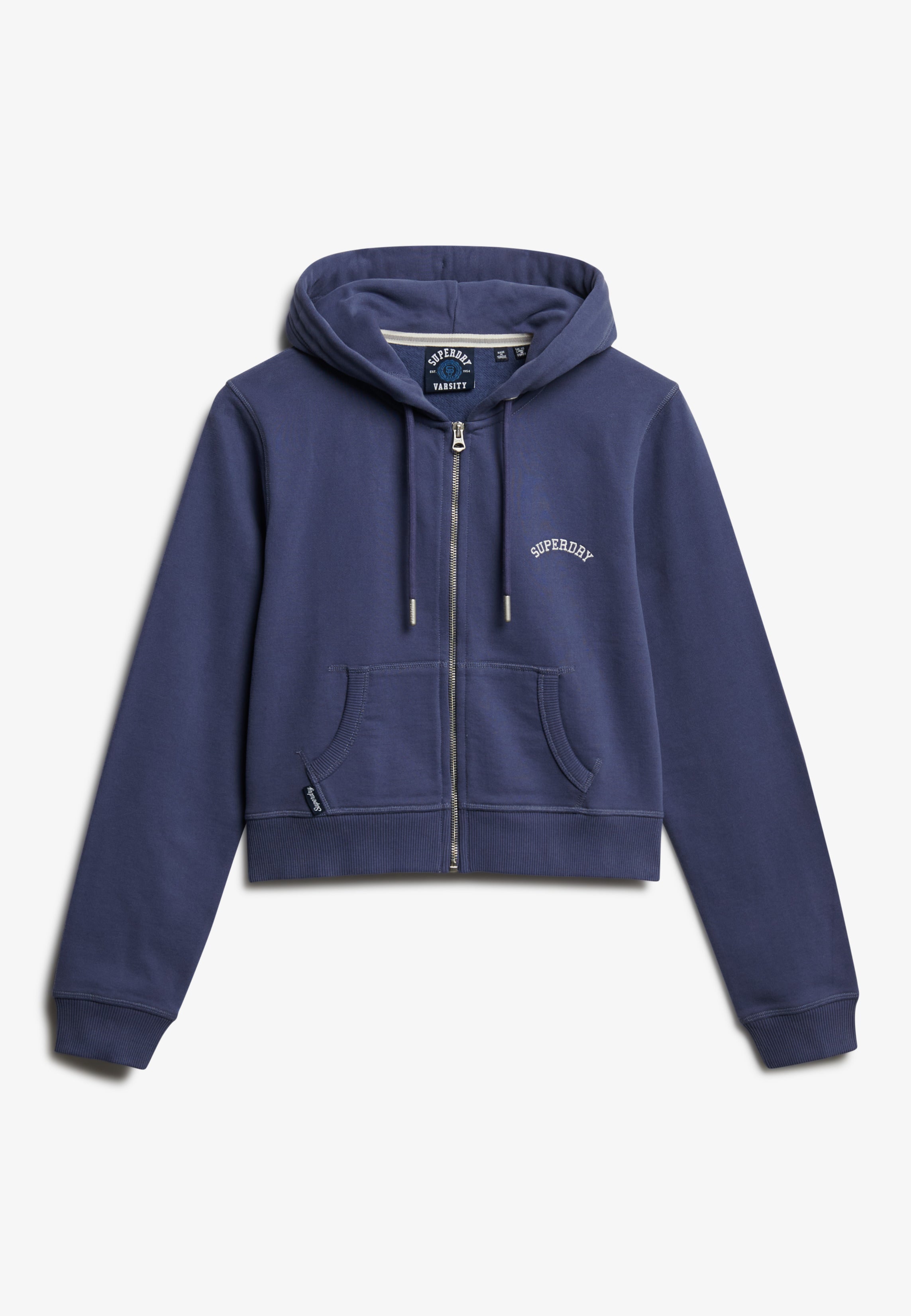 Essential Logo Cropped Zip Hoodie