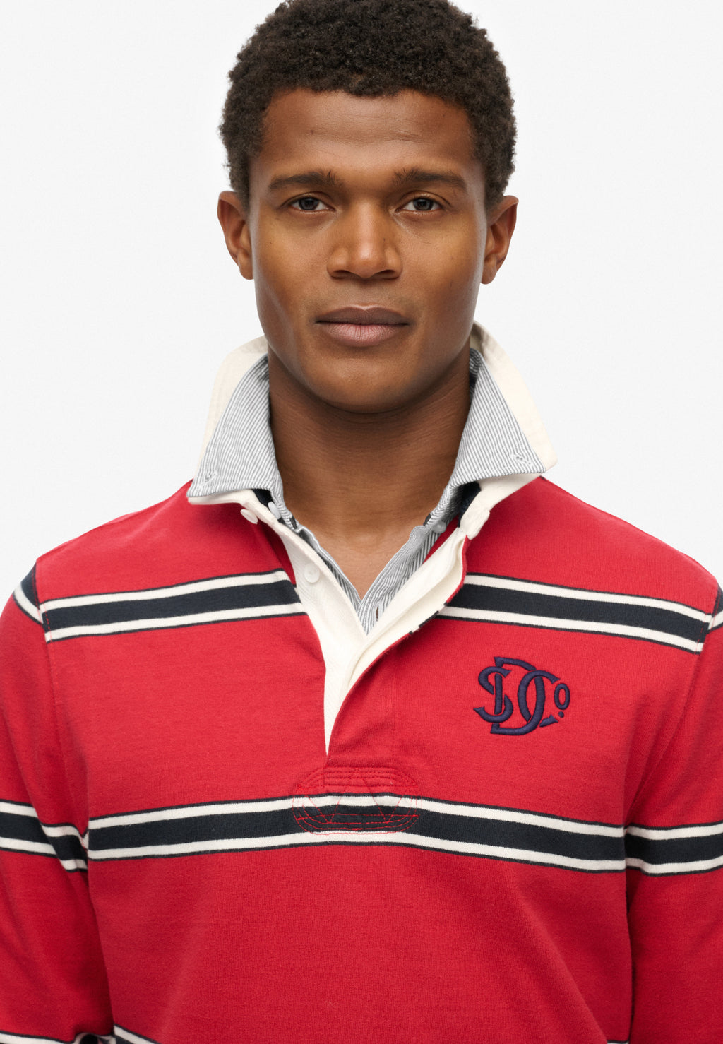 Vintage Athletic Stripe Rugby Top