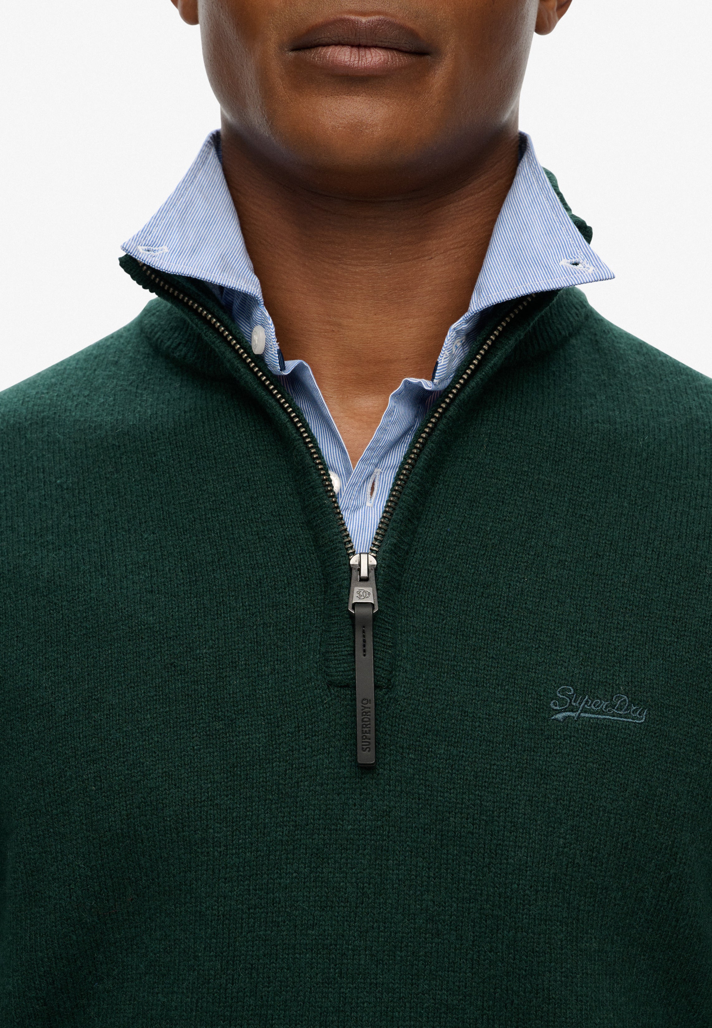 Wool Blend Half Zip Jumper