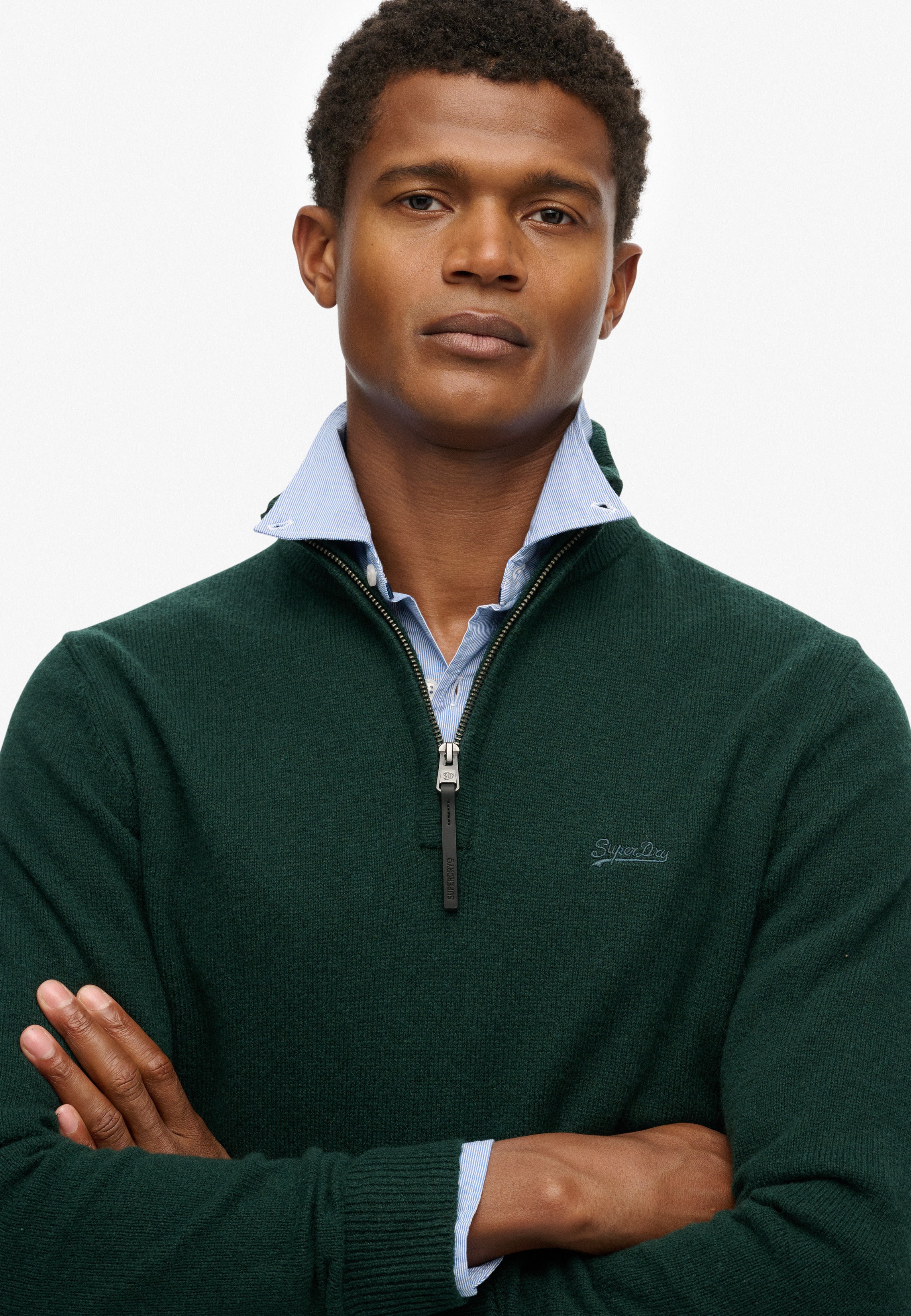 Wool Blend Half Zip Jumper