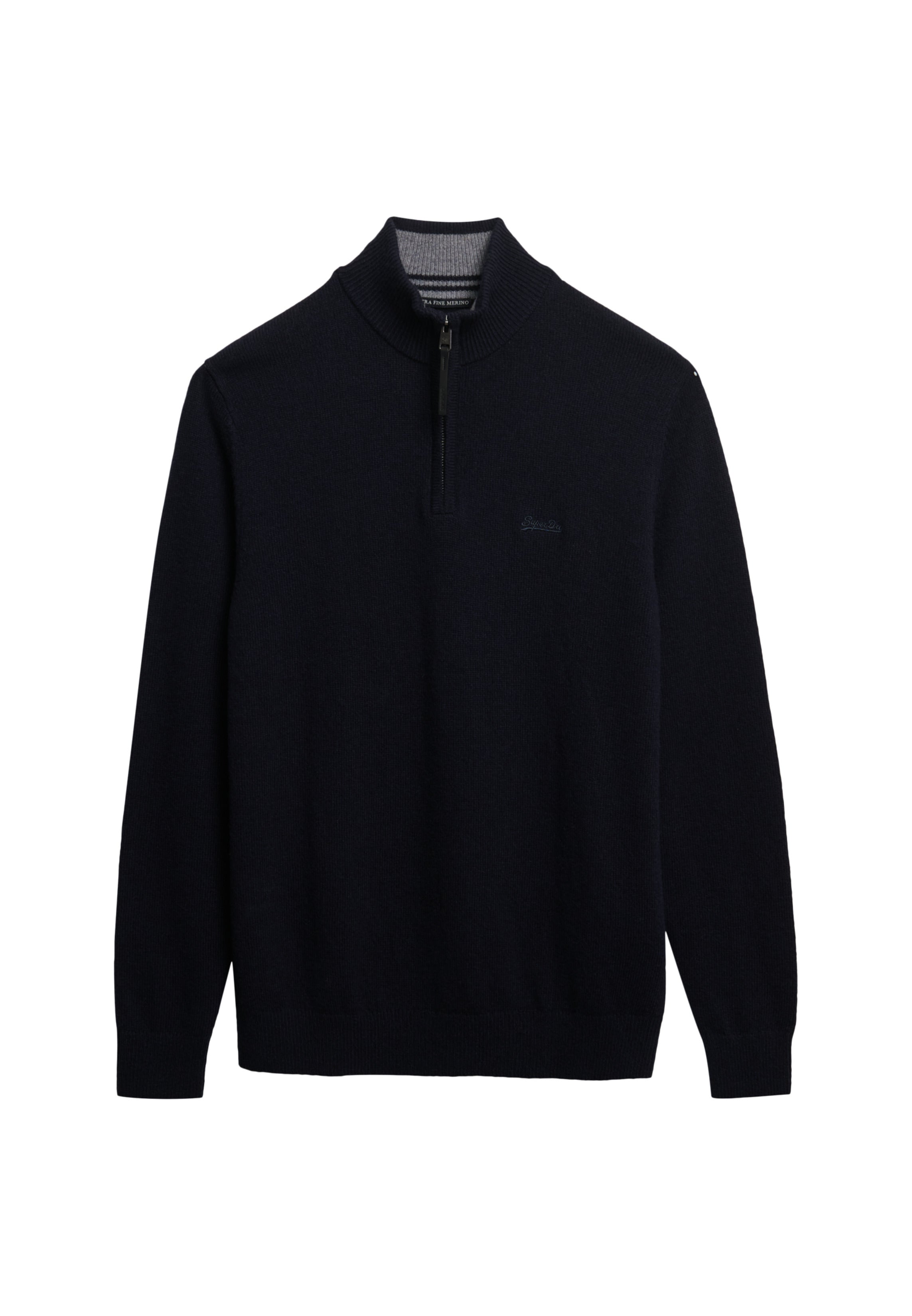 Wool Blend Half Zip Jumper