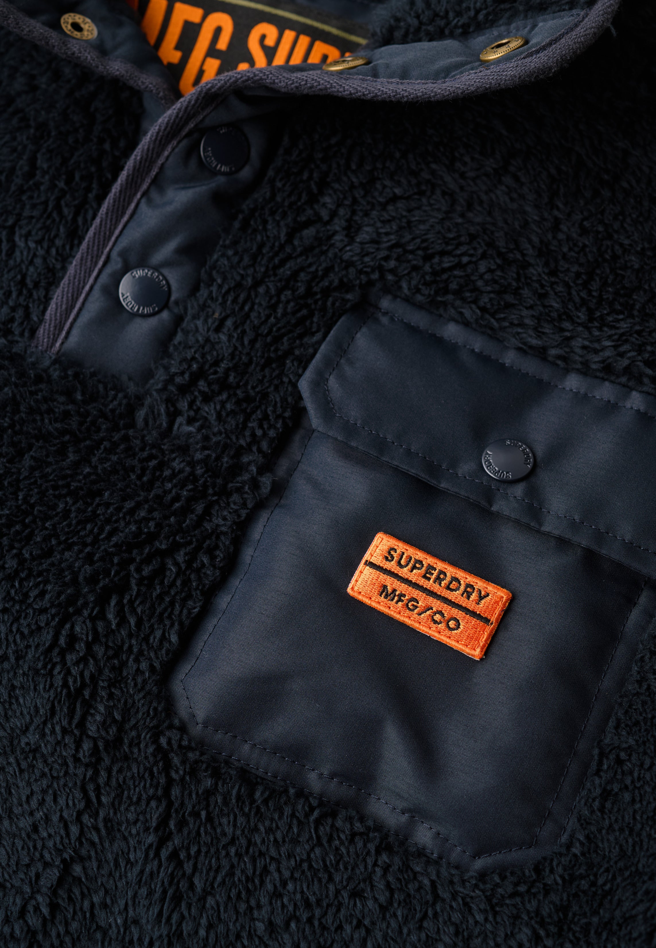 High Pile Fleece Henley Jumper