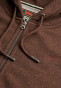 Essential Logo Half Brushed Zip Hoodie