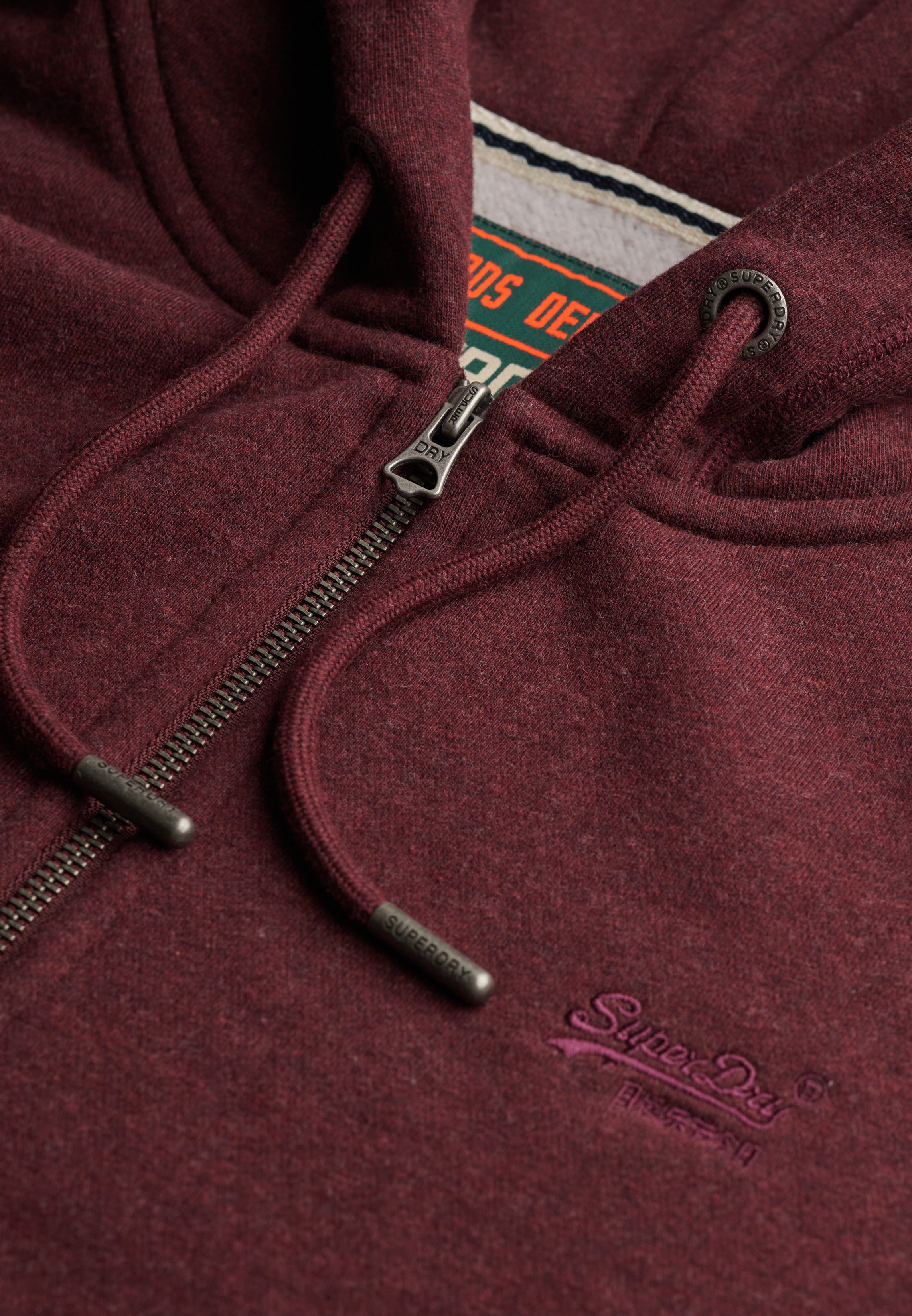 Essential Logo Half Brushed Zip Hoodie
