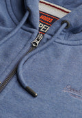 Essential Logo Half Brushed Zip Hoodie