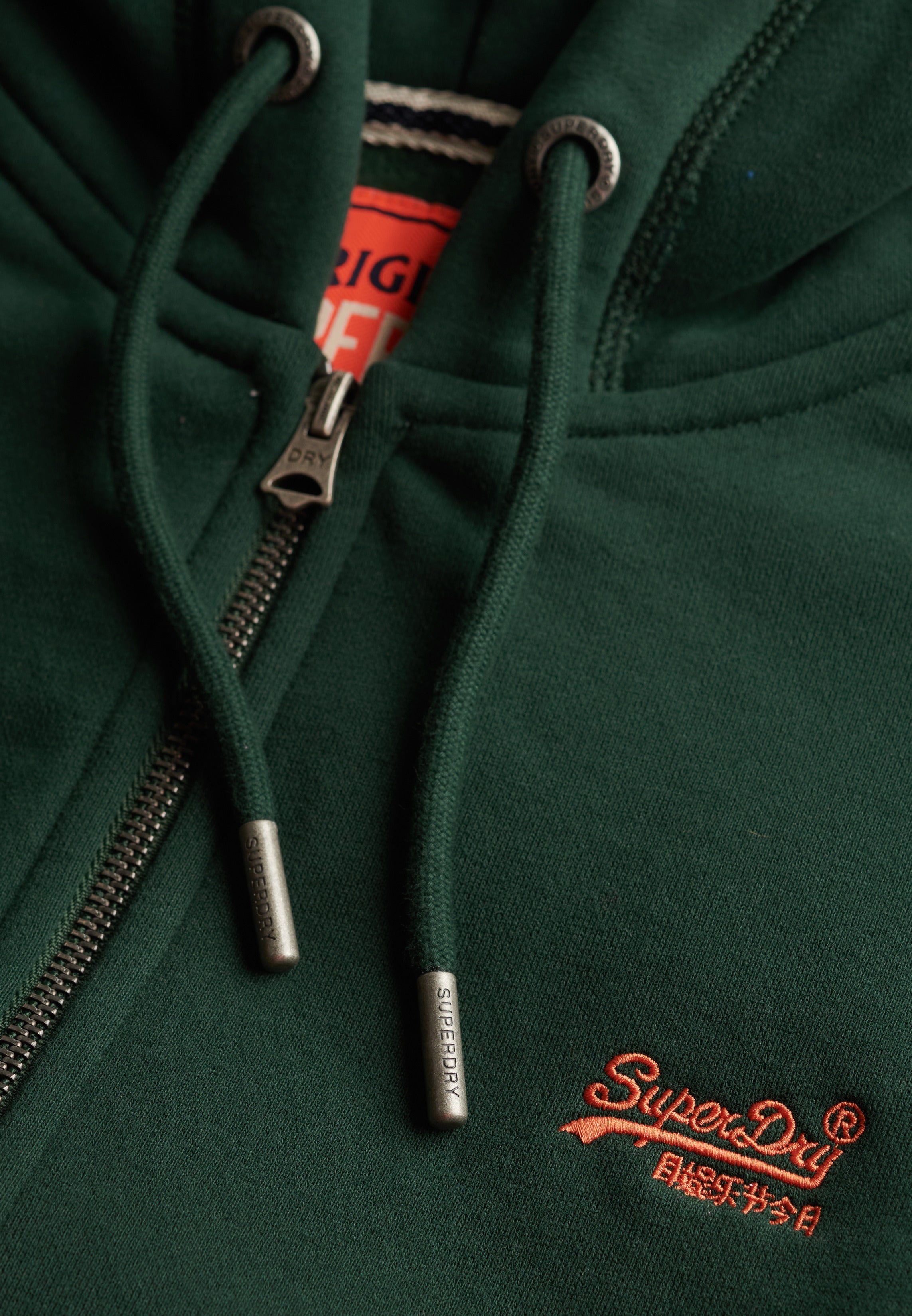 Essential Logo Half Brushed Zip Hoodie