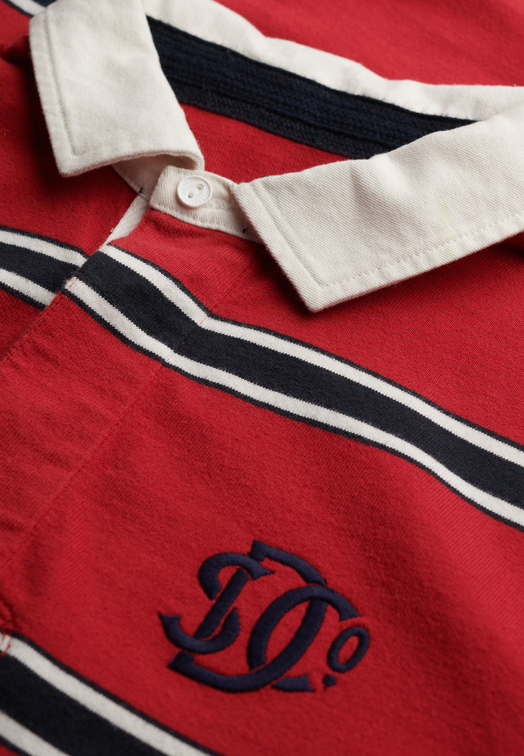 Vintage Athletic Stripe Rugby Top