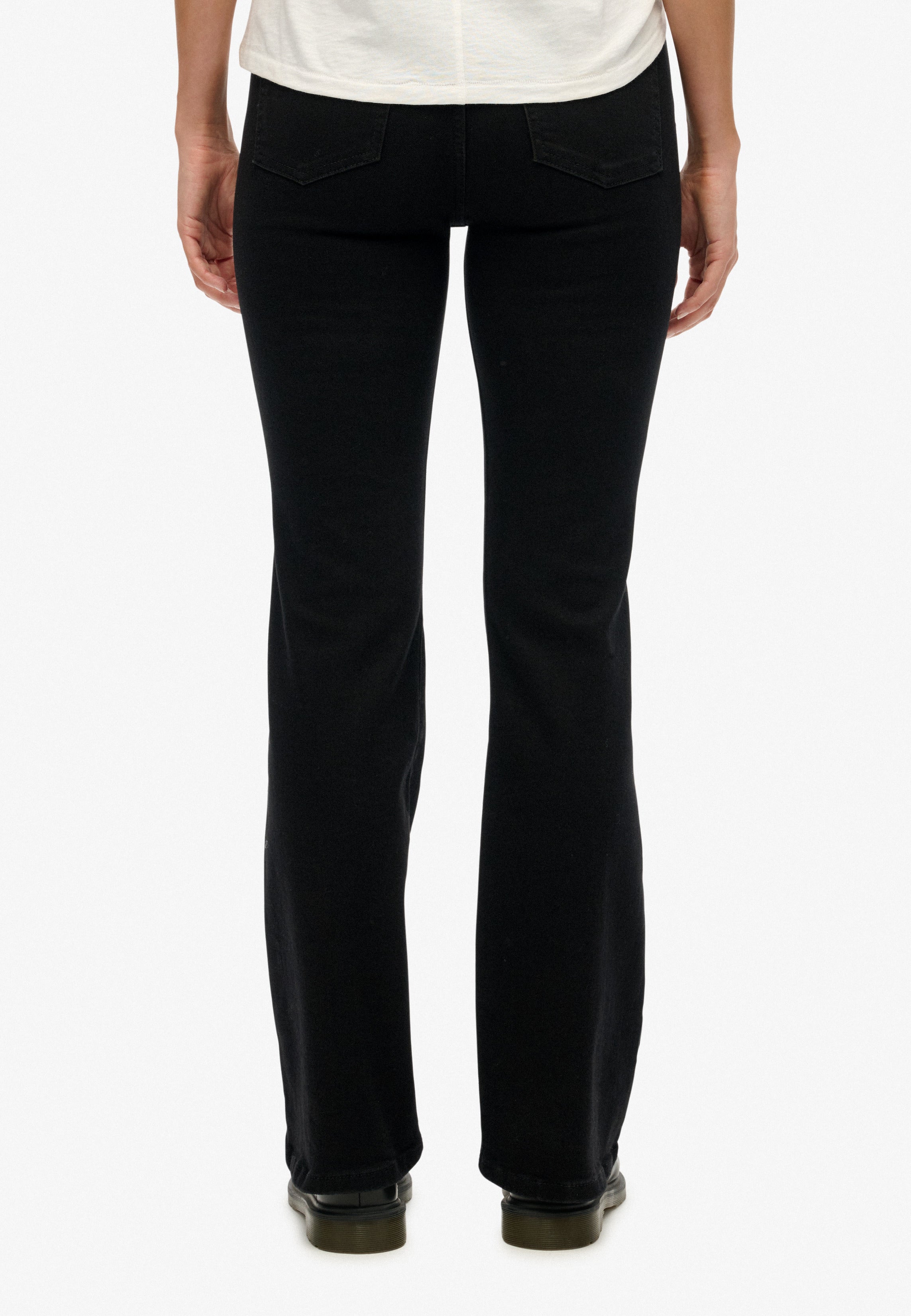 Organic Cotton Mid Rise Flare Jean