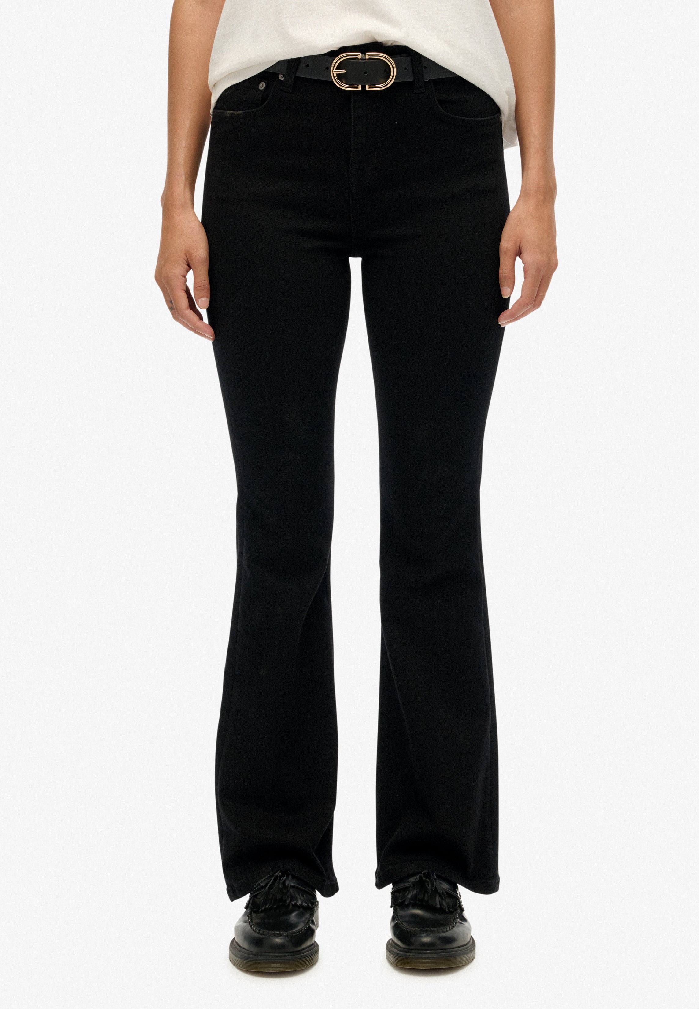 Organic Cotton Mid Rise Flare Jean