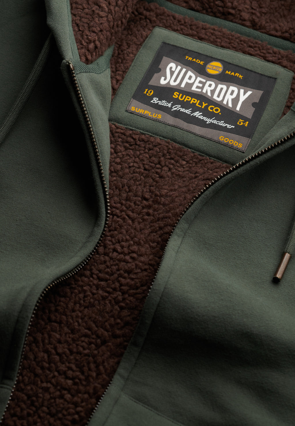 Borg Lined Zip Hoodie