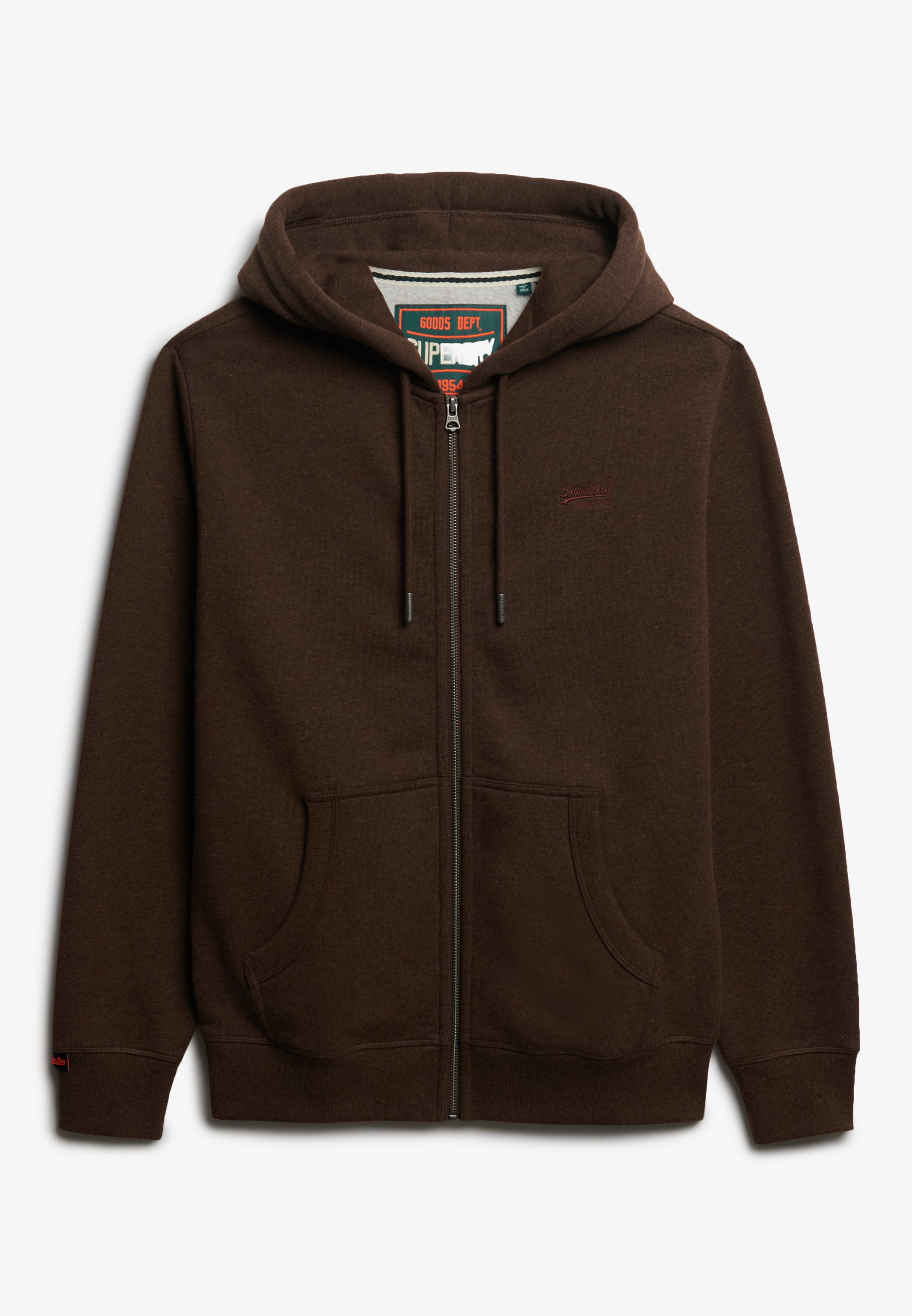 Essential Logo Half Brushed Zip Hoodie