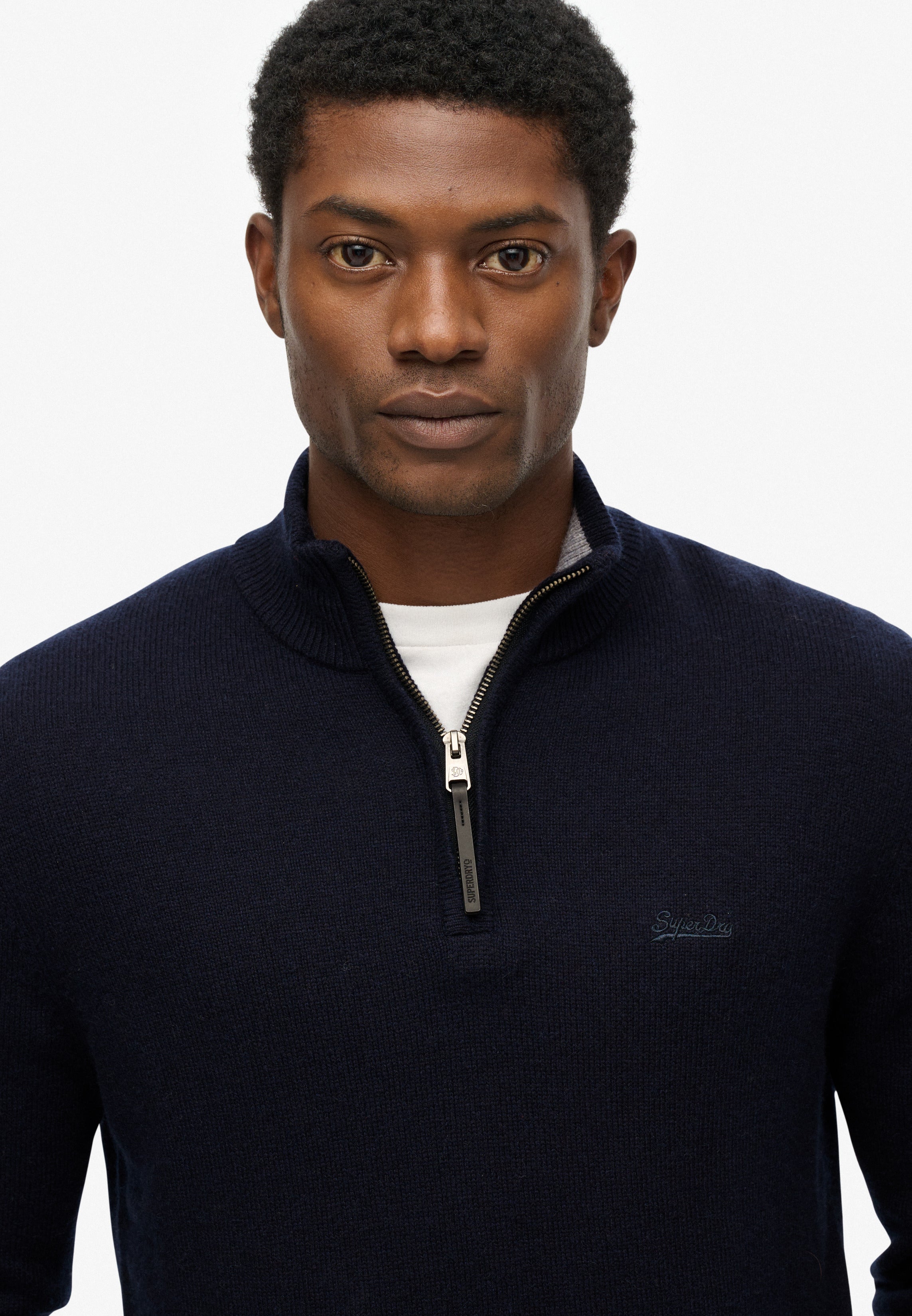Wool Blend Half Zip Jumper