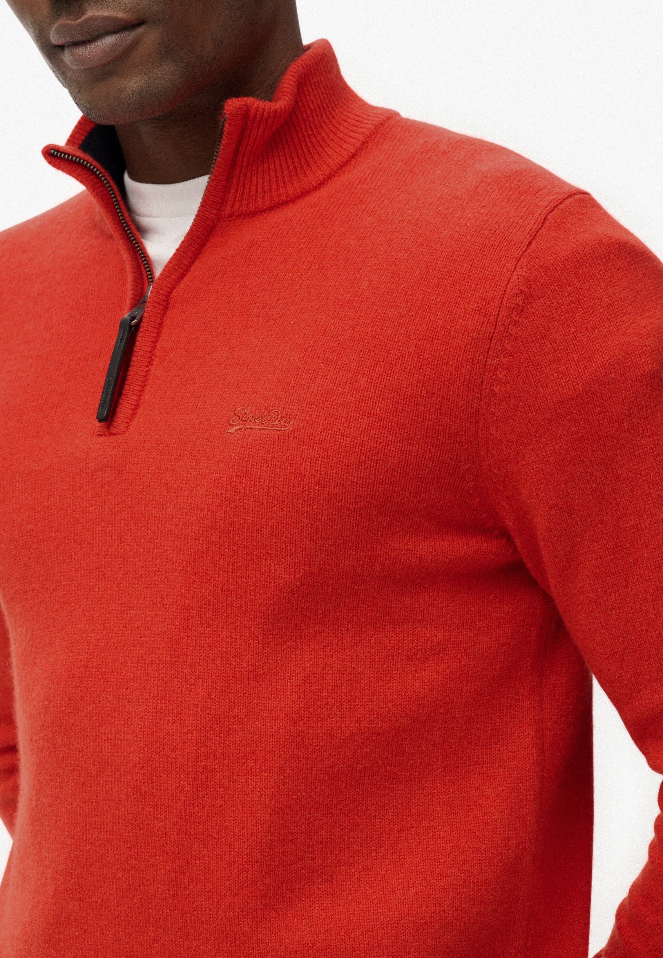 Wool Blend Half Zip Jumper
