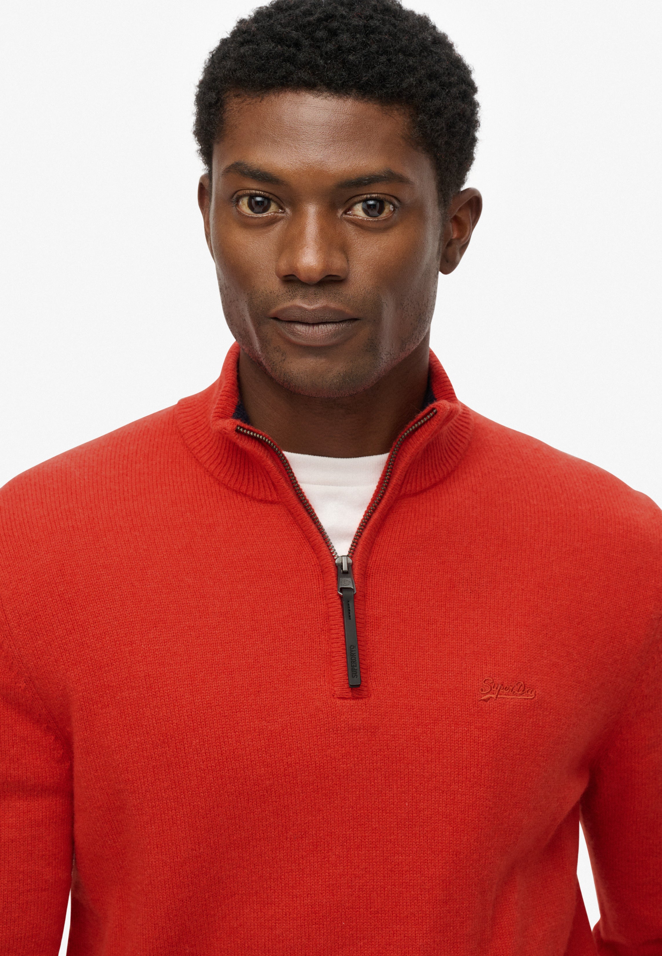 Wool Blend Half Zip Jumper