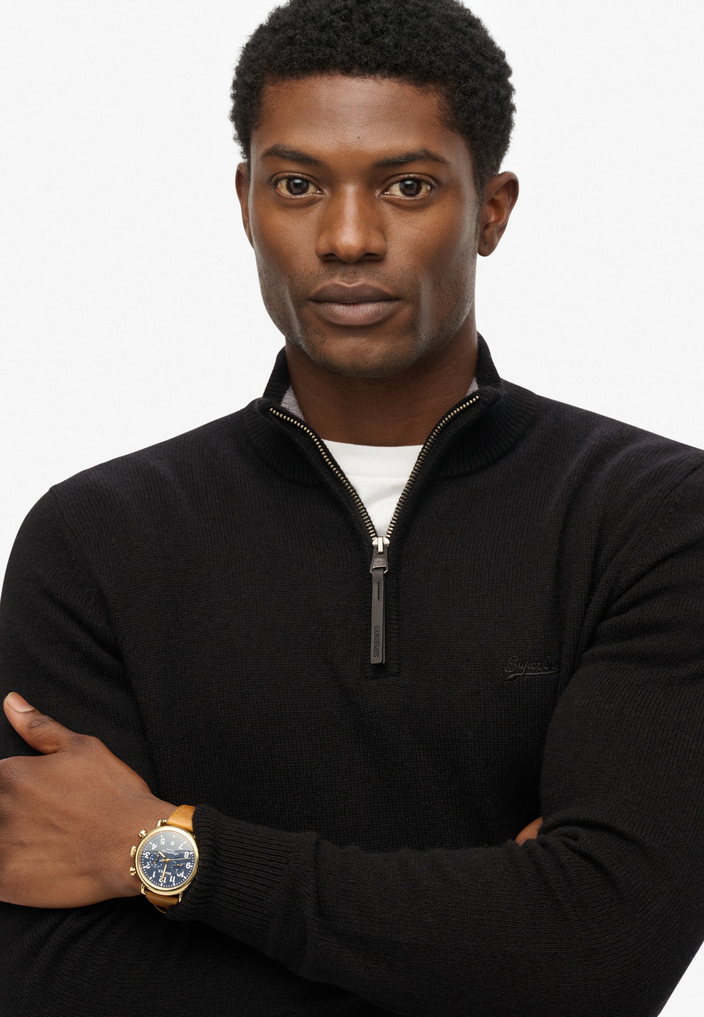 Wool Blend Half Zip Jumper