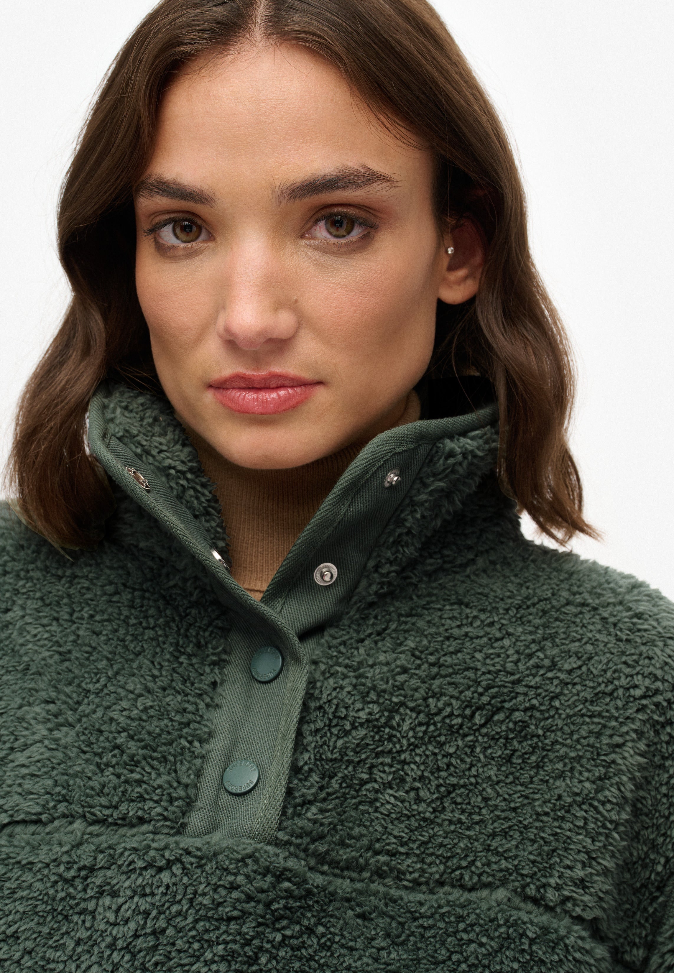 Super Soft Popper Neck Teddy Fleece