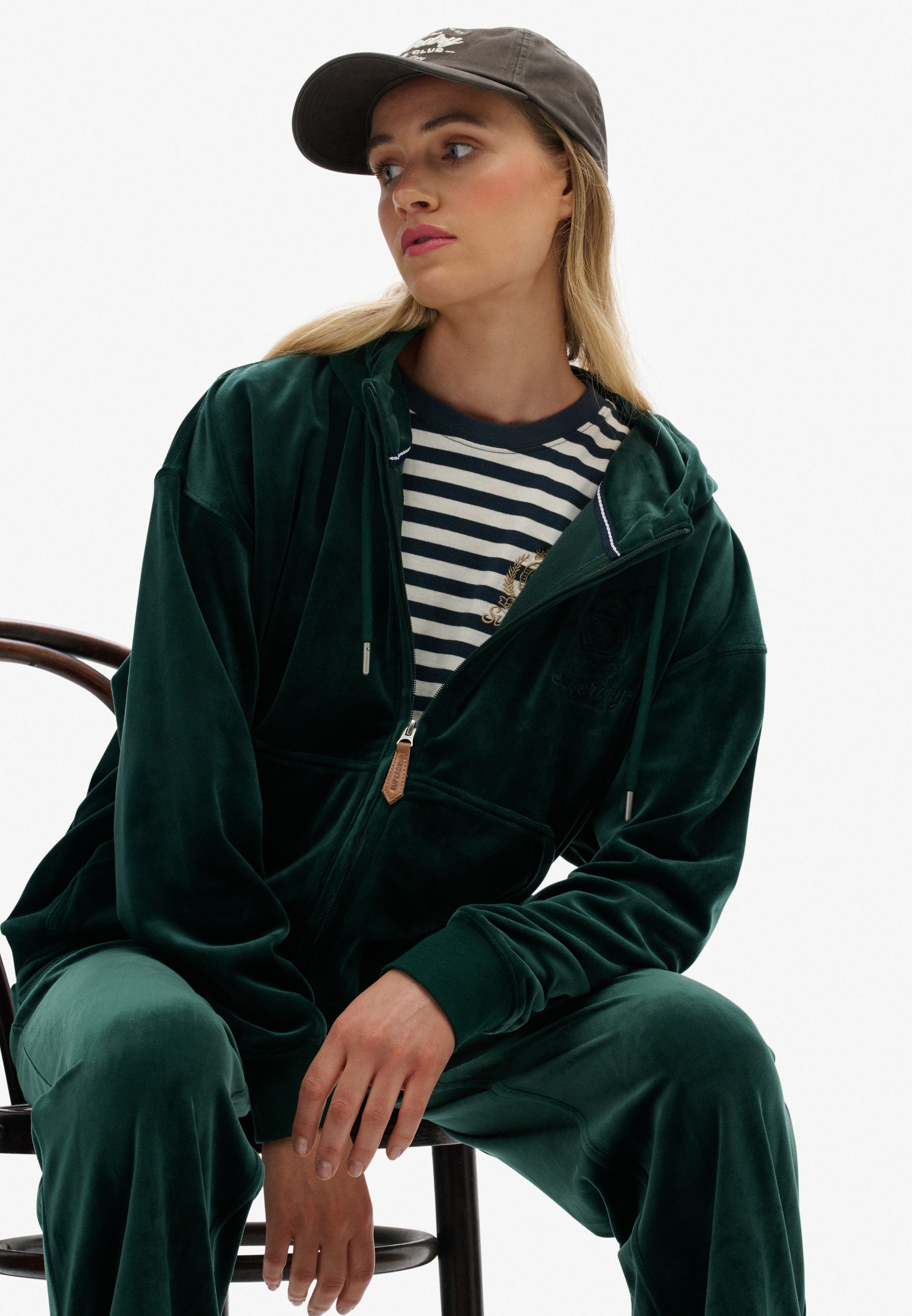 Country Club Velour Zip Hoodie