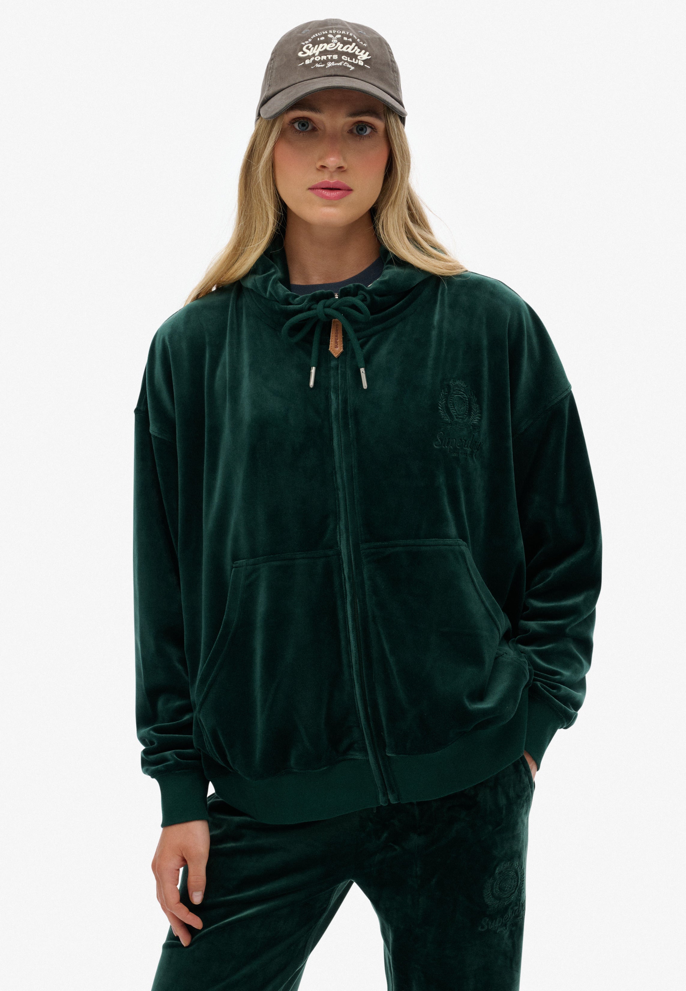 Country Club Velour Zip Hoodie