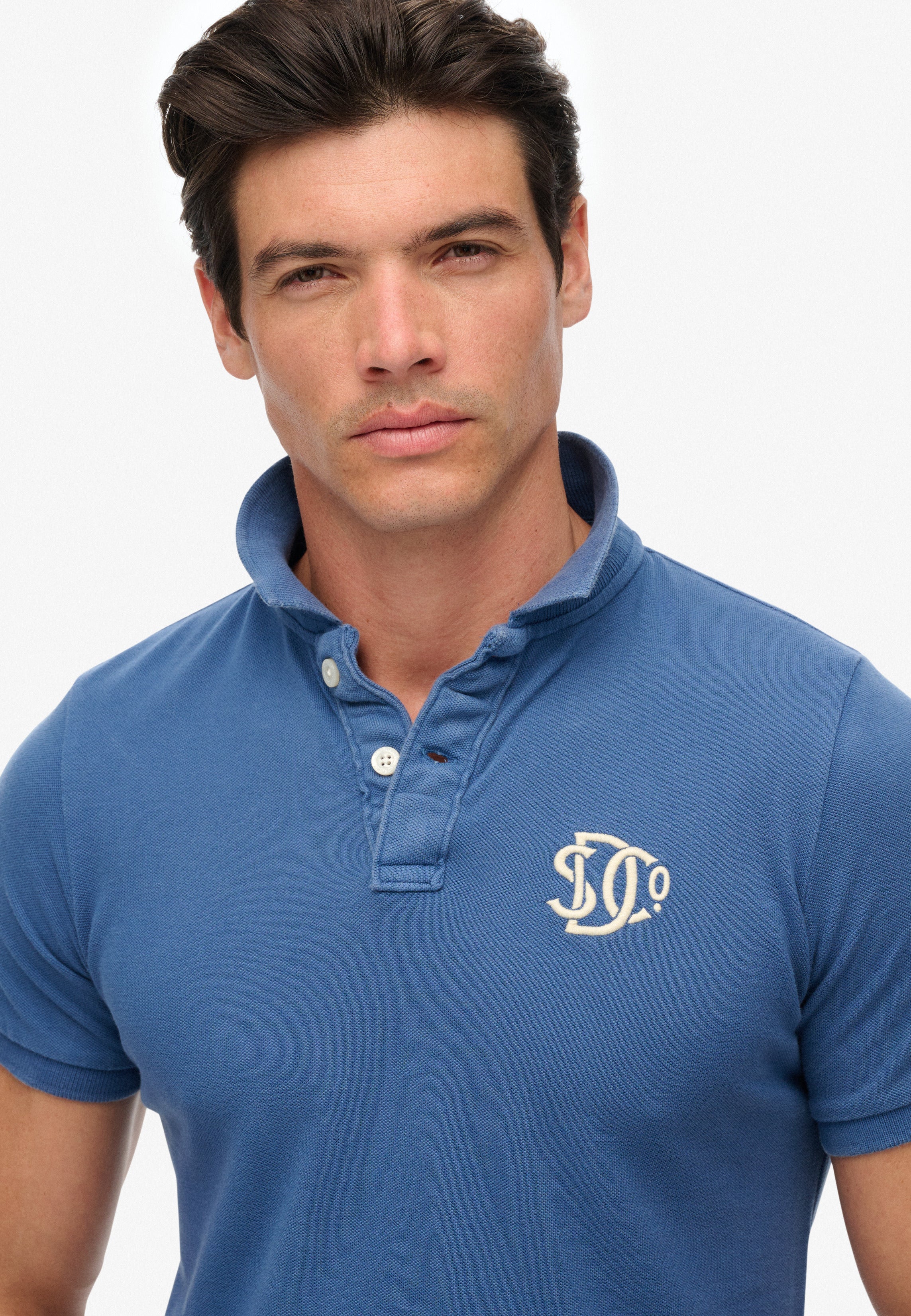 Vintage Athletic Embroidered Polo Shirt