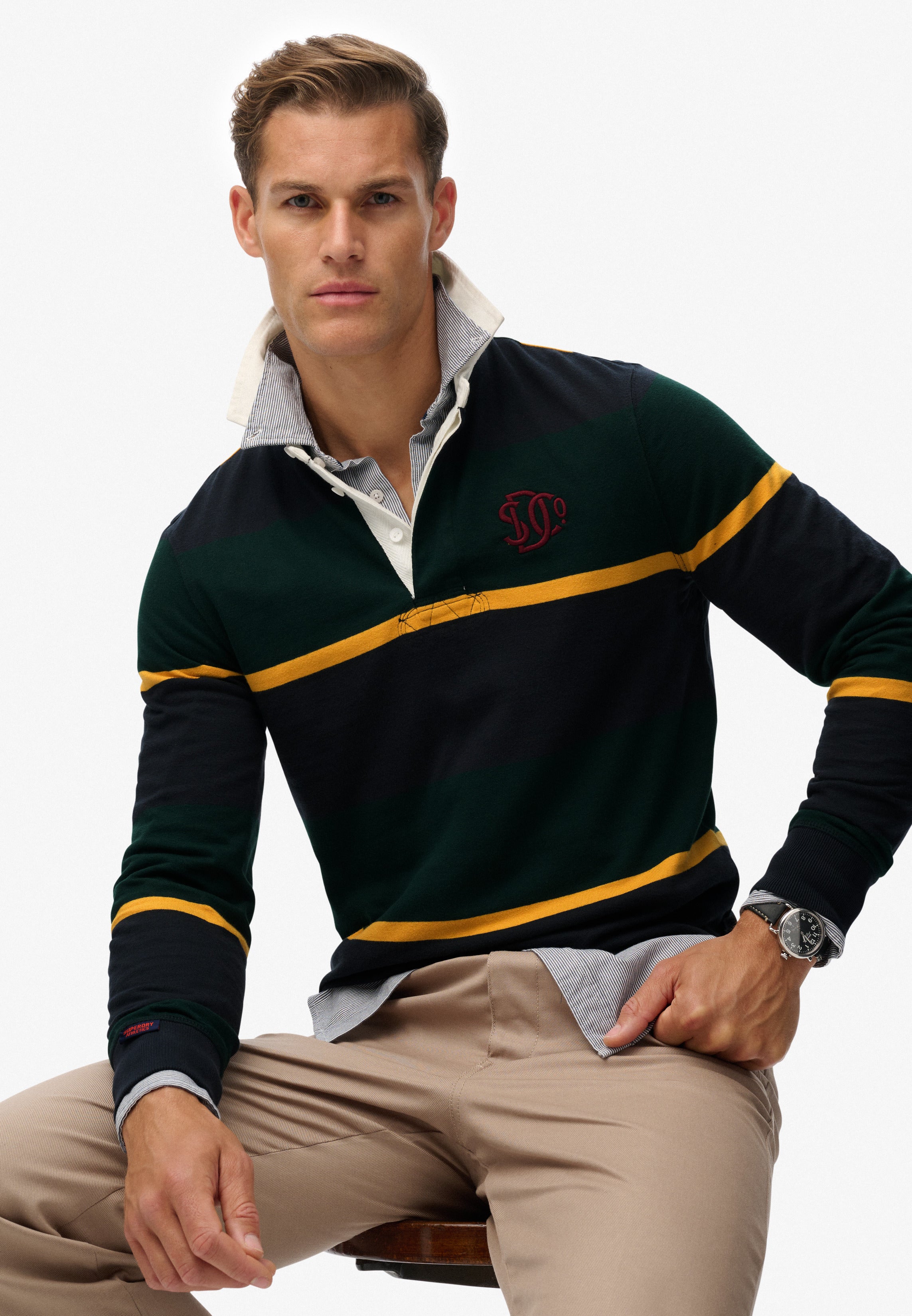 VINTAGE ATHLETIC STRIPE RUGBY