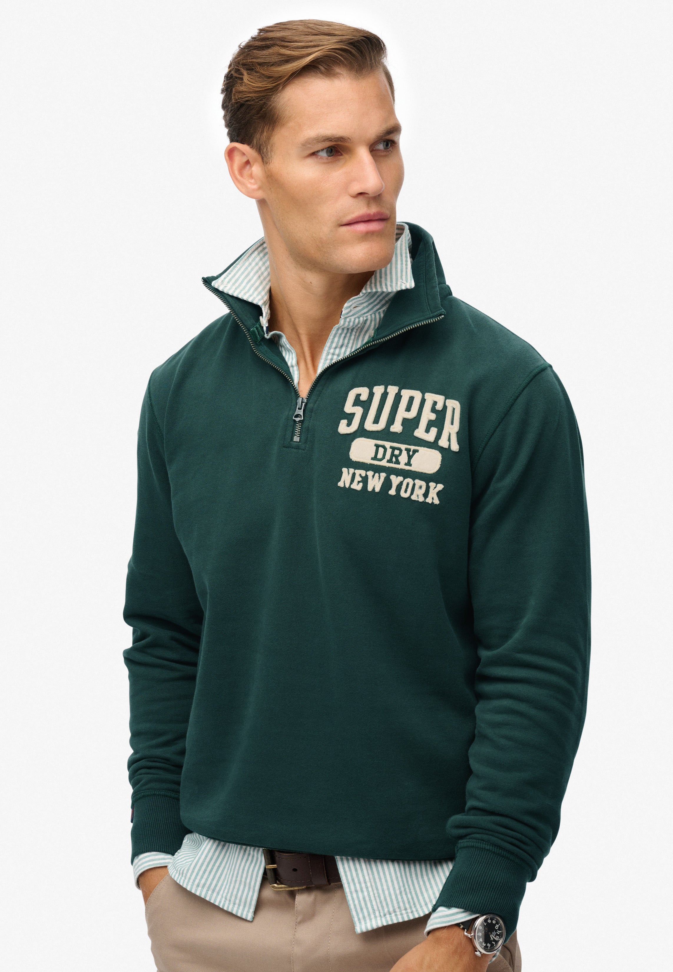 Vintage Athletic Zip Half-Zip Jumper