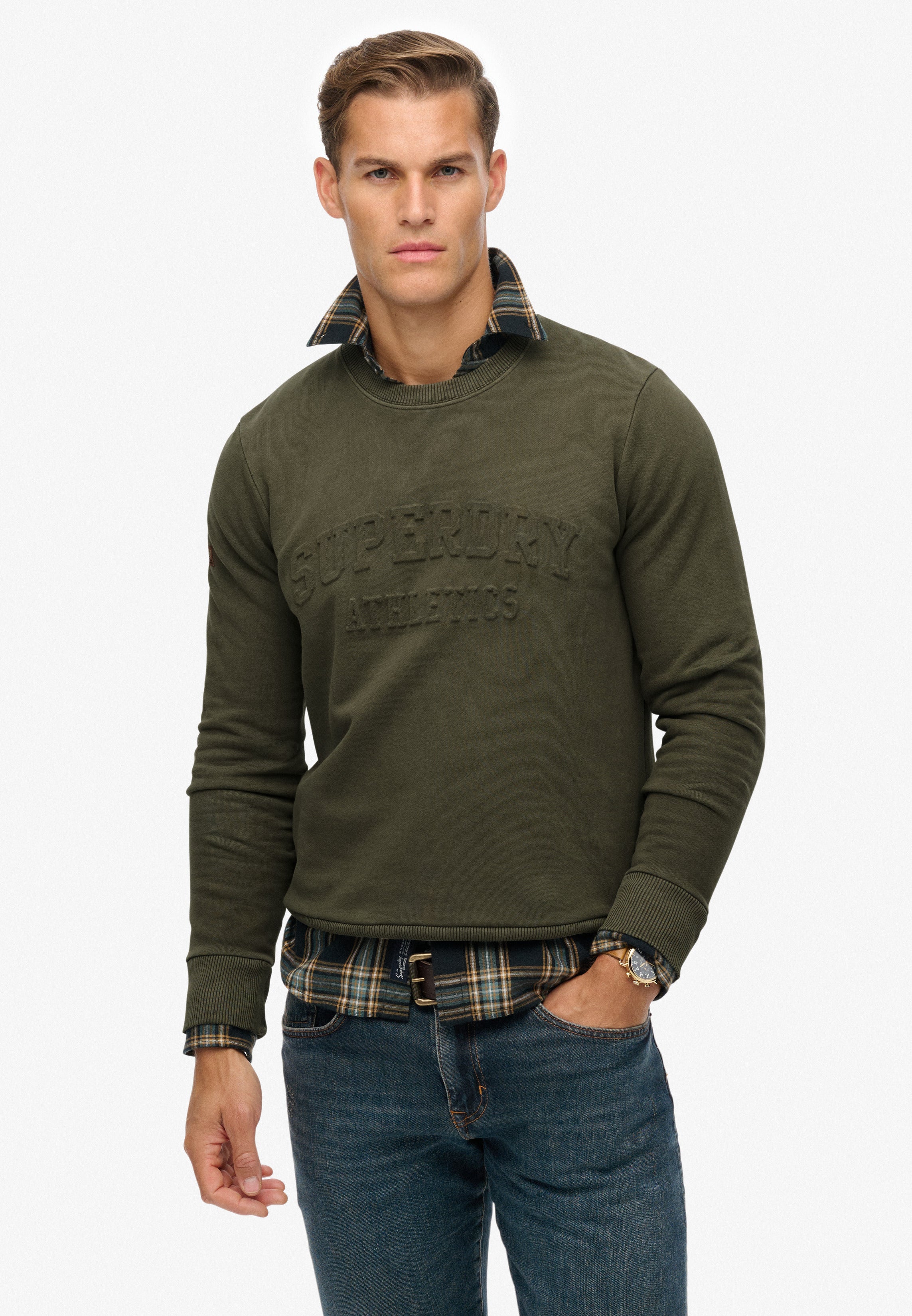 Athletic Embossed Sweatshirt