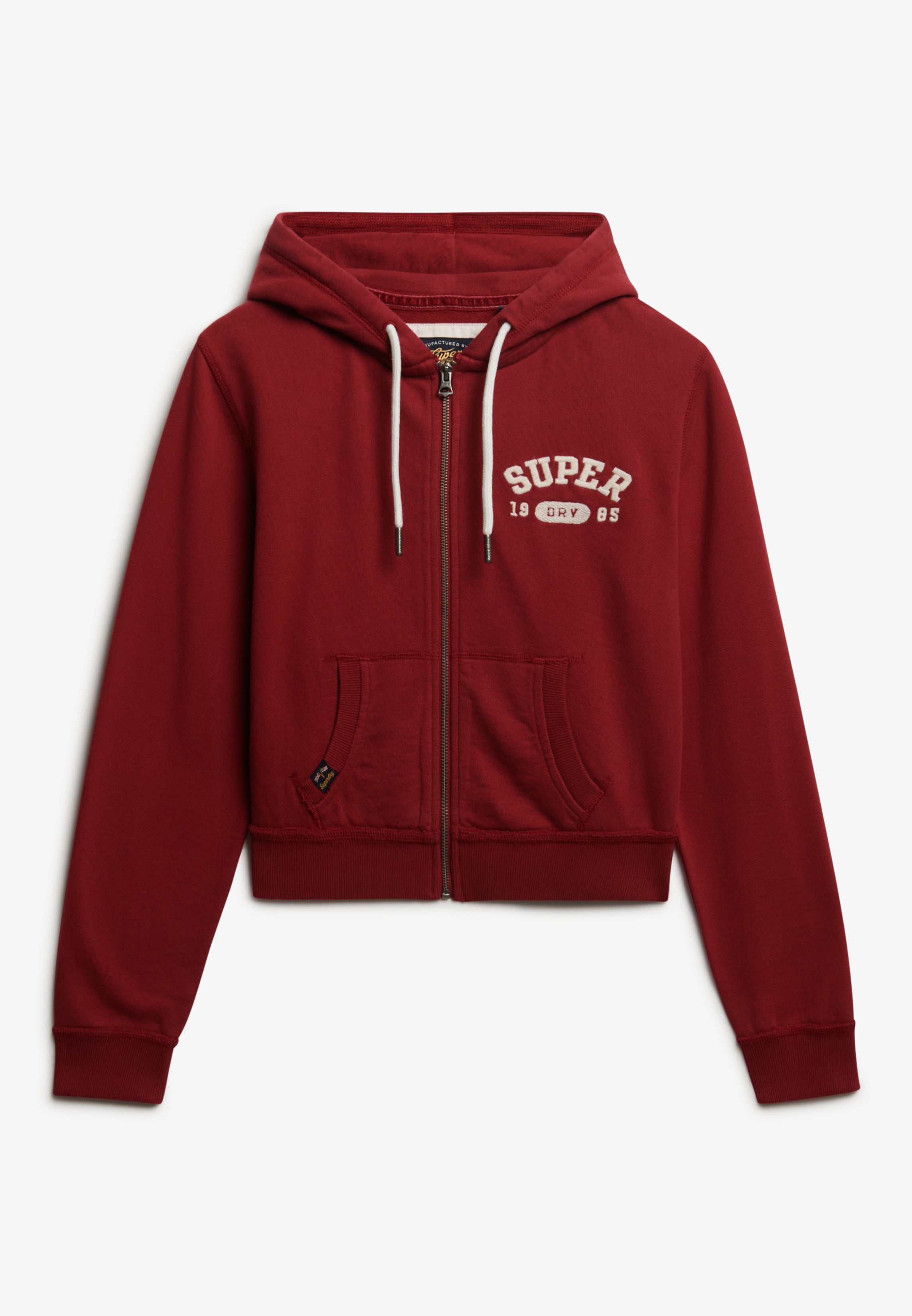 Athletic Essentials Relaxed Crop Zip-hoodie