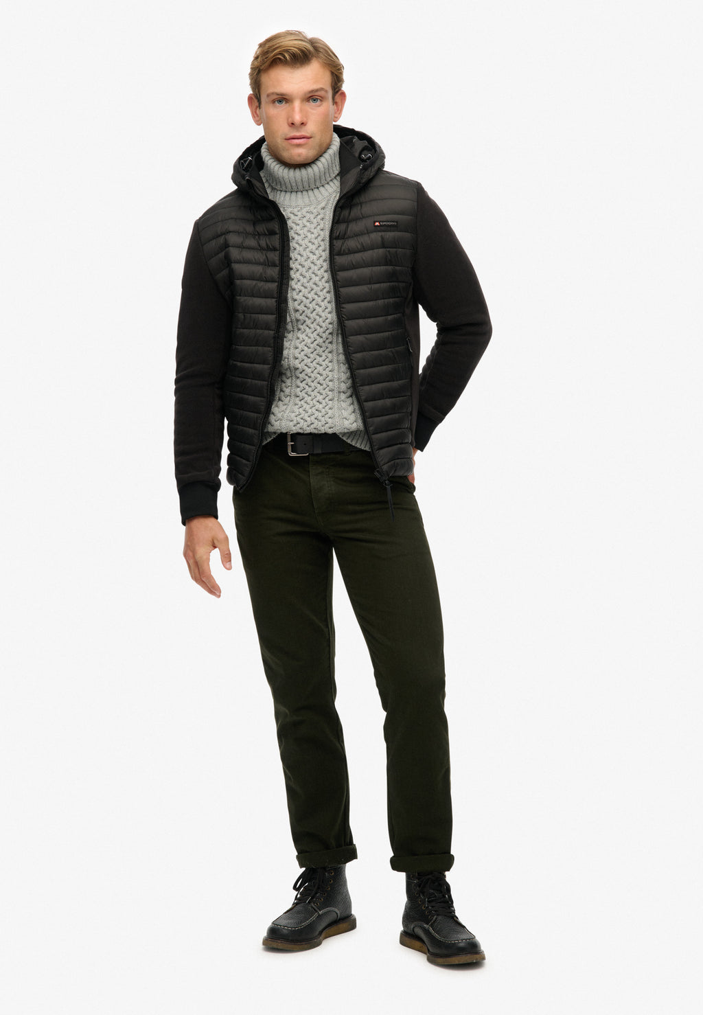 Hooded Storm Fleece Hybrid Jacket