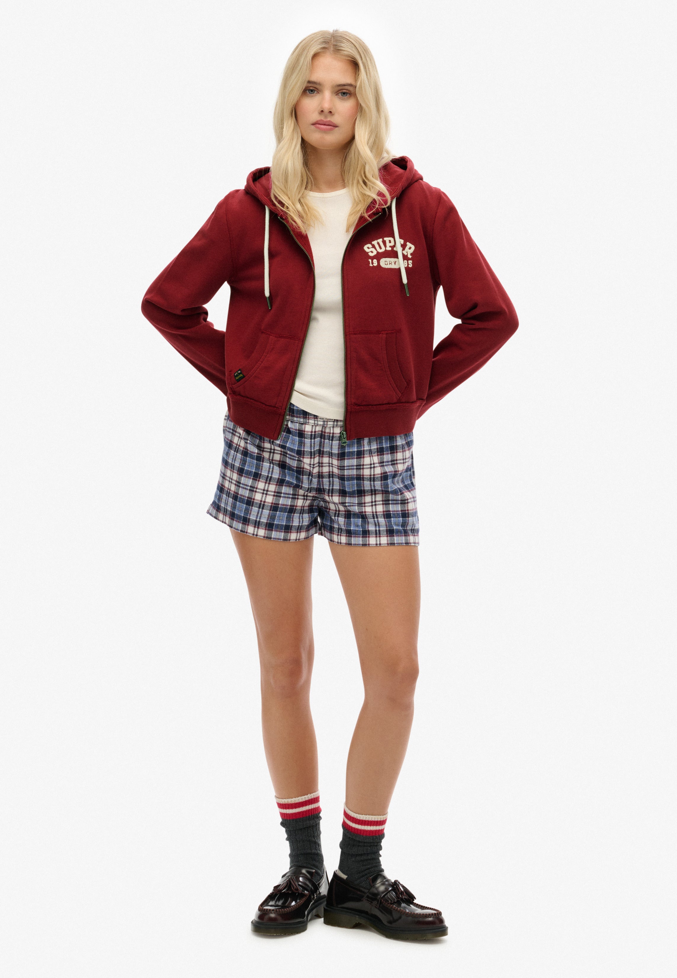 Athletic Essentials Relaxed Crop Zip-hoodie