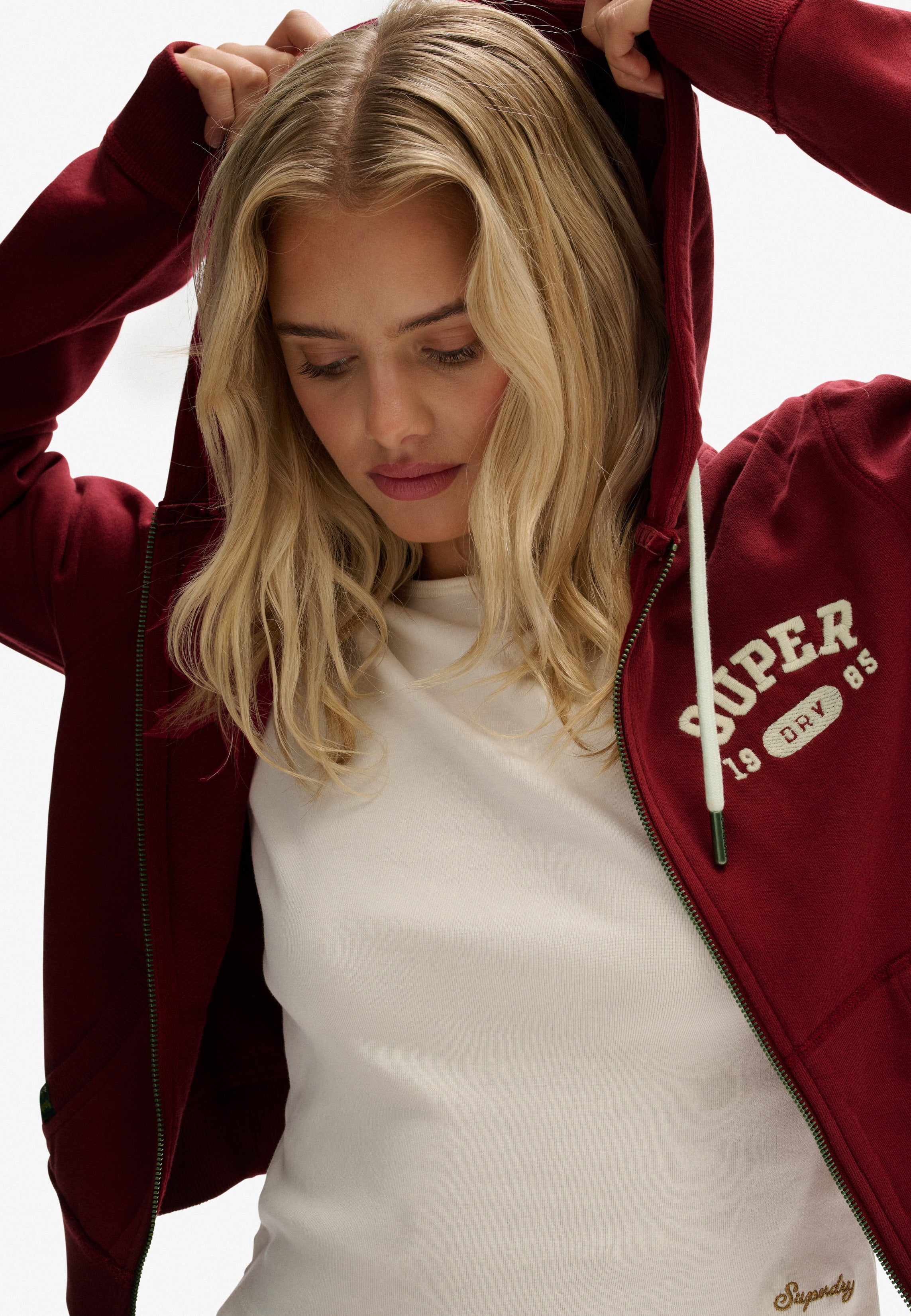 Athletic Essentials Relaxed Crop Zip-hoodie