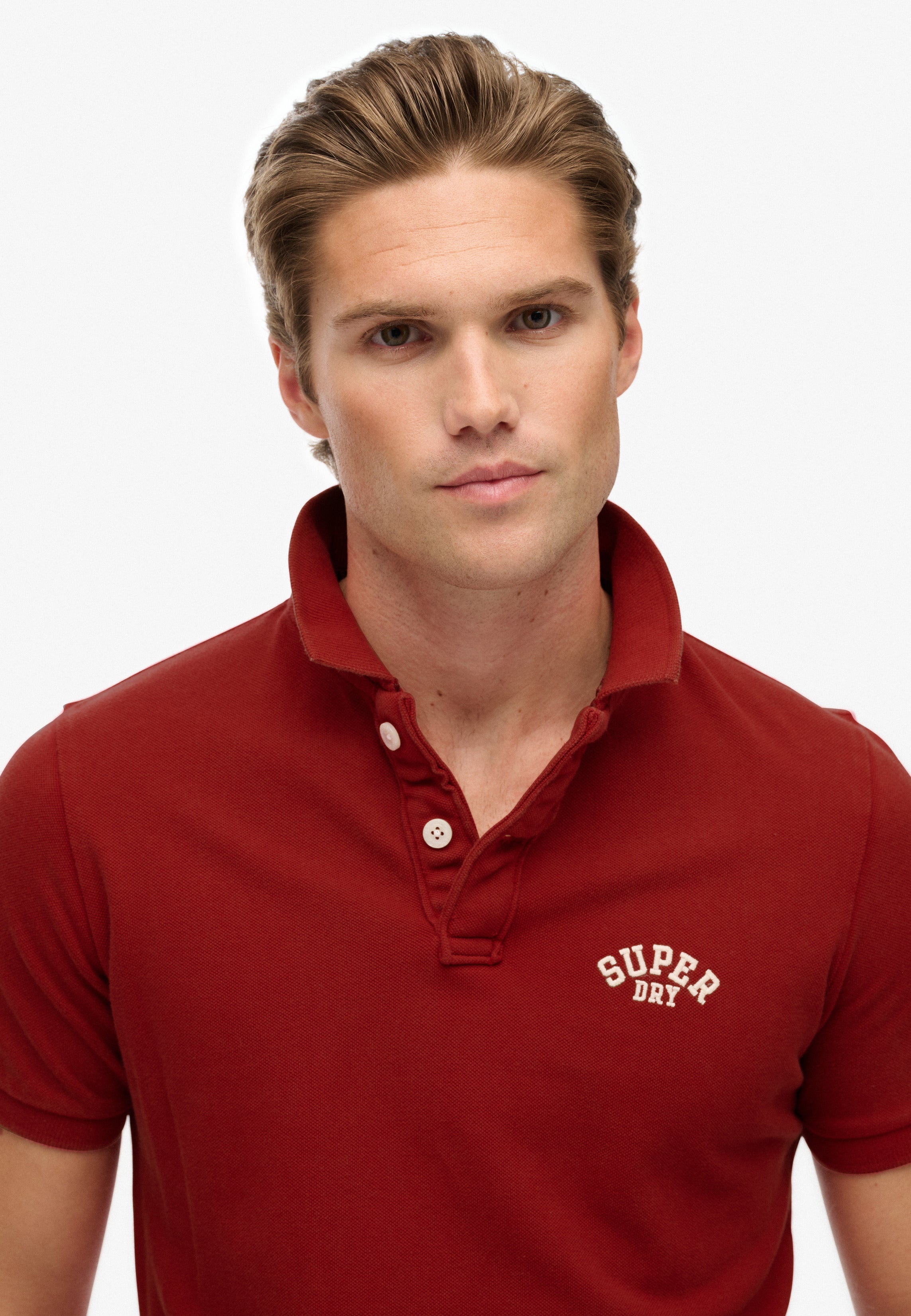 Vintage Athletic Embroidered Polo Shirt