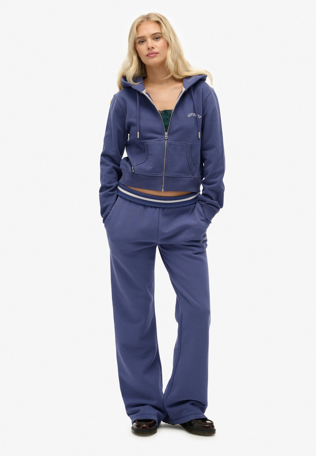 Essential Logo Cropped Zip Hoodie