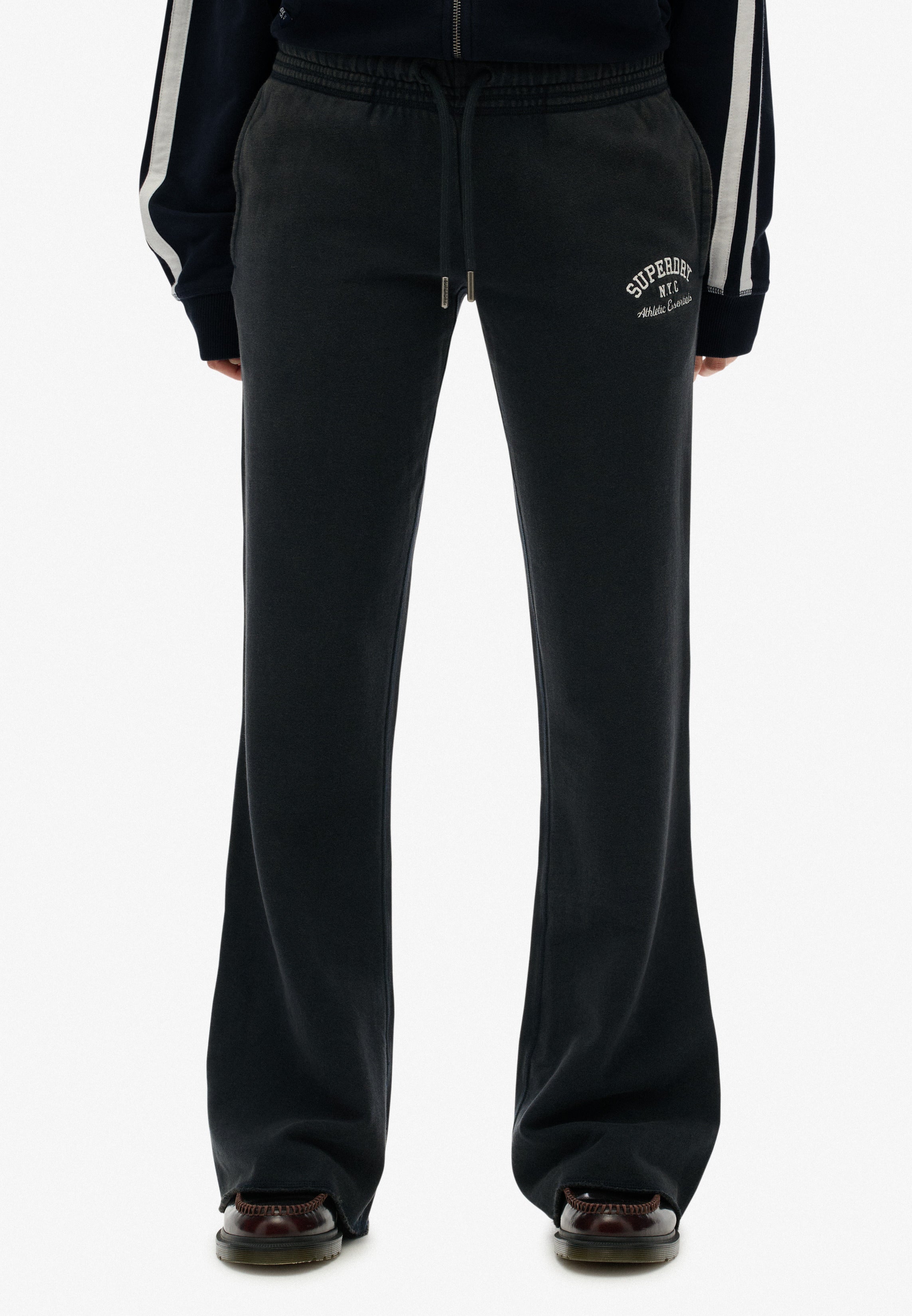 Athletic Embroidered Flare Joggers