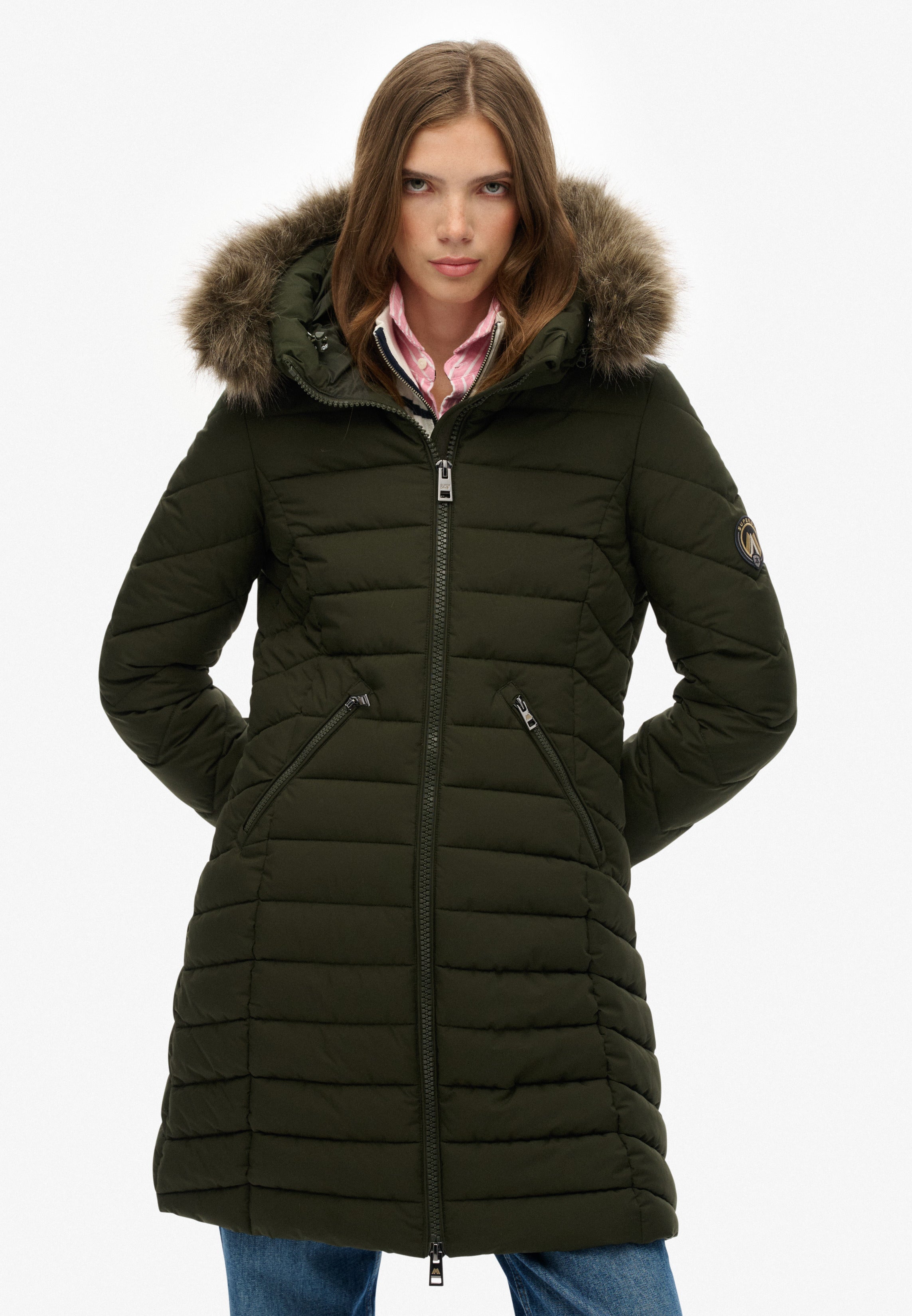 Fuji Faux Fur Hood Mid Length