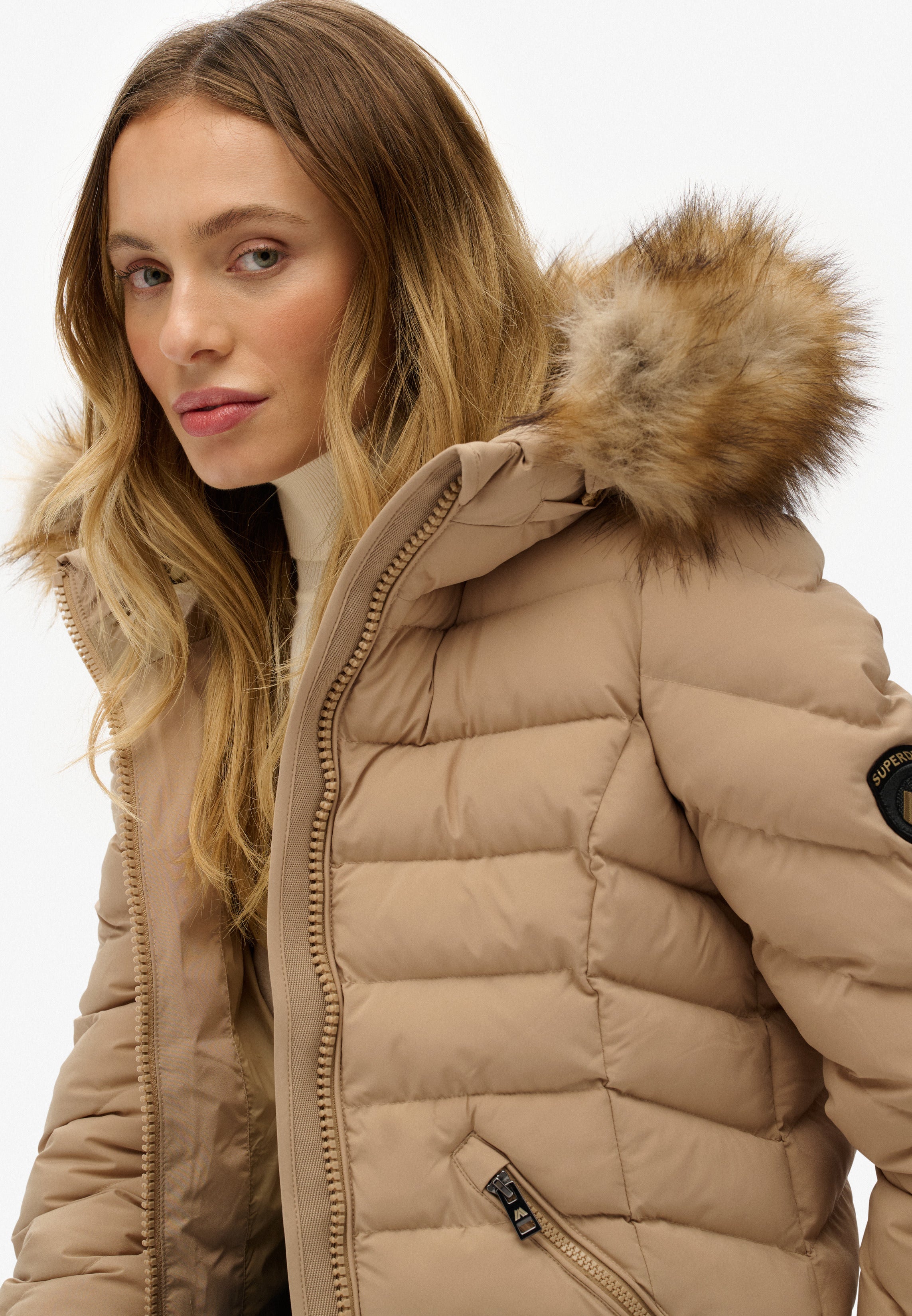 Fuji Faux Fur Hooded Longline