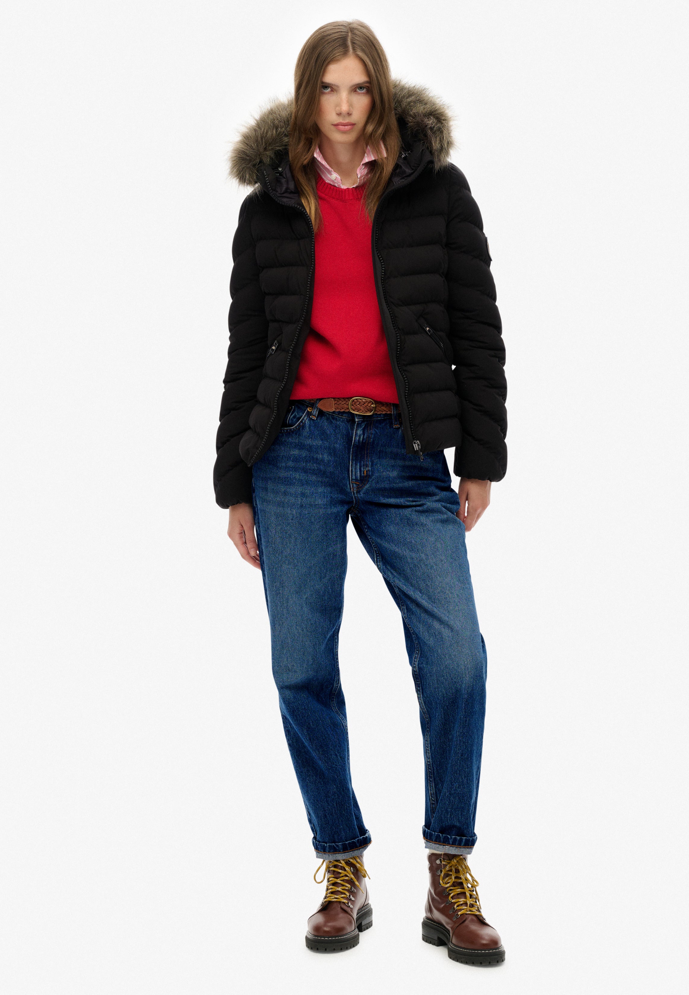 Fuji Faux Fur Hood Padded Jacket