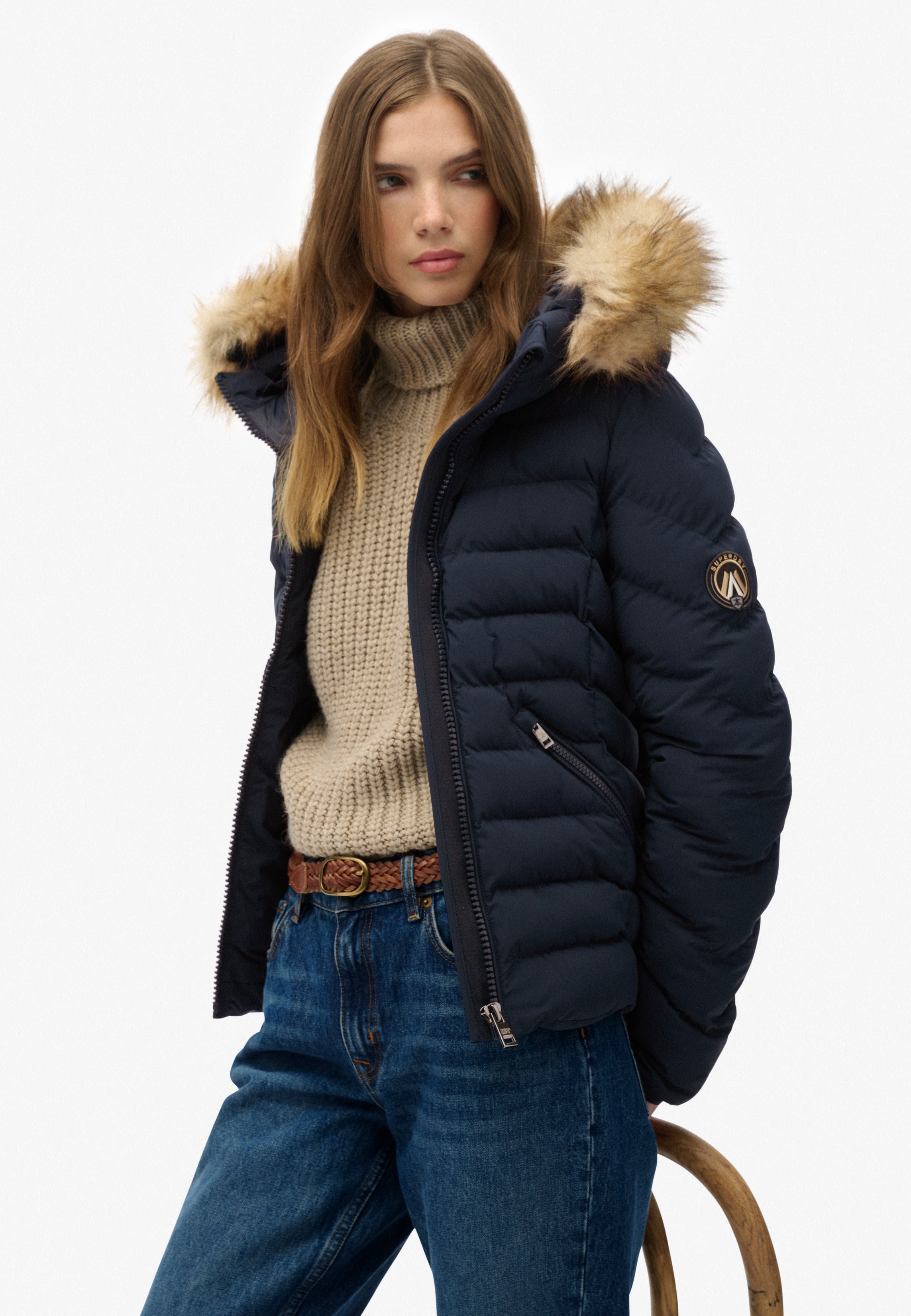 Fuji Faux Fur Hood Padded Jacket