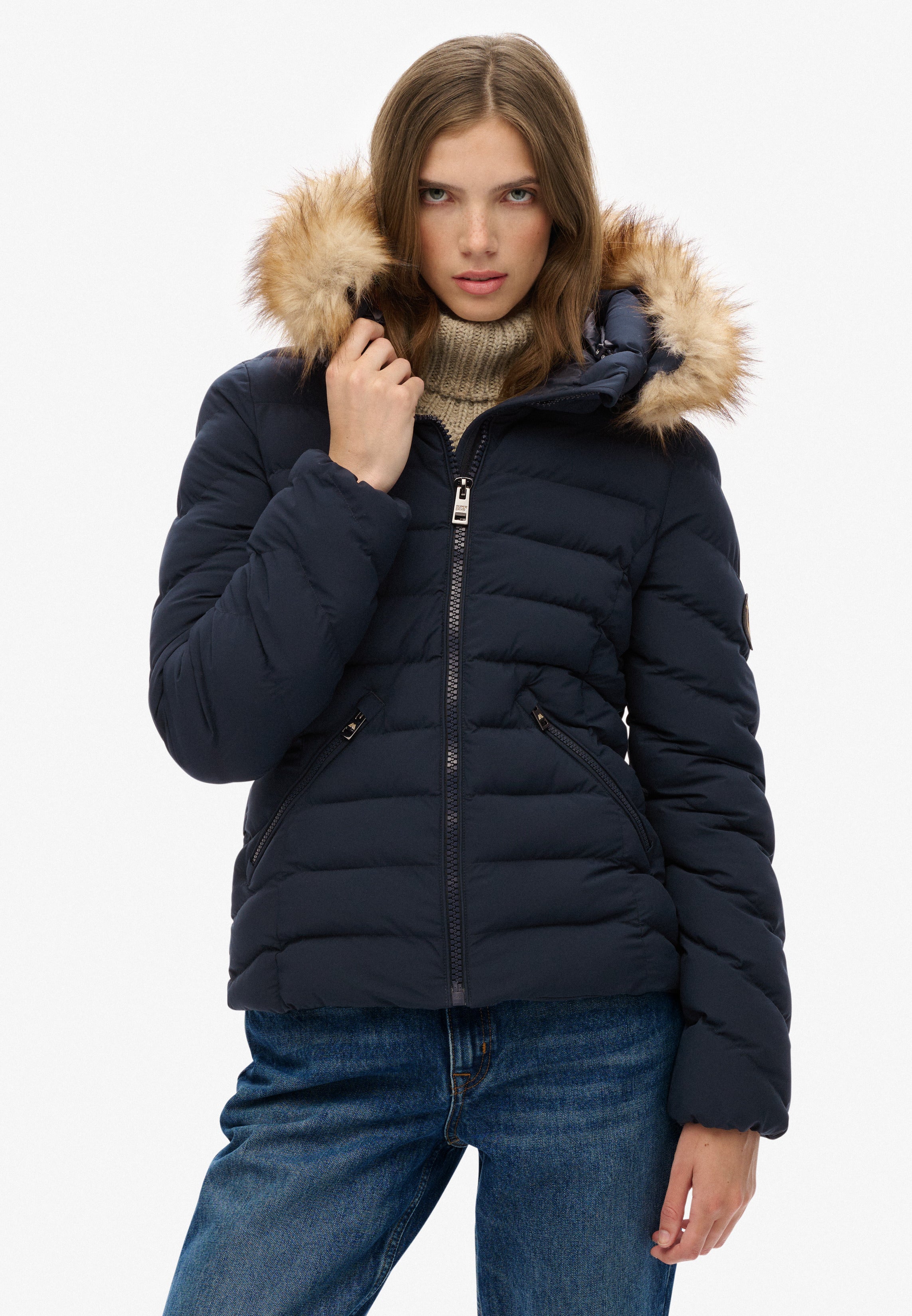 Fuji Faux Fur Hood Padded Jacket