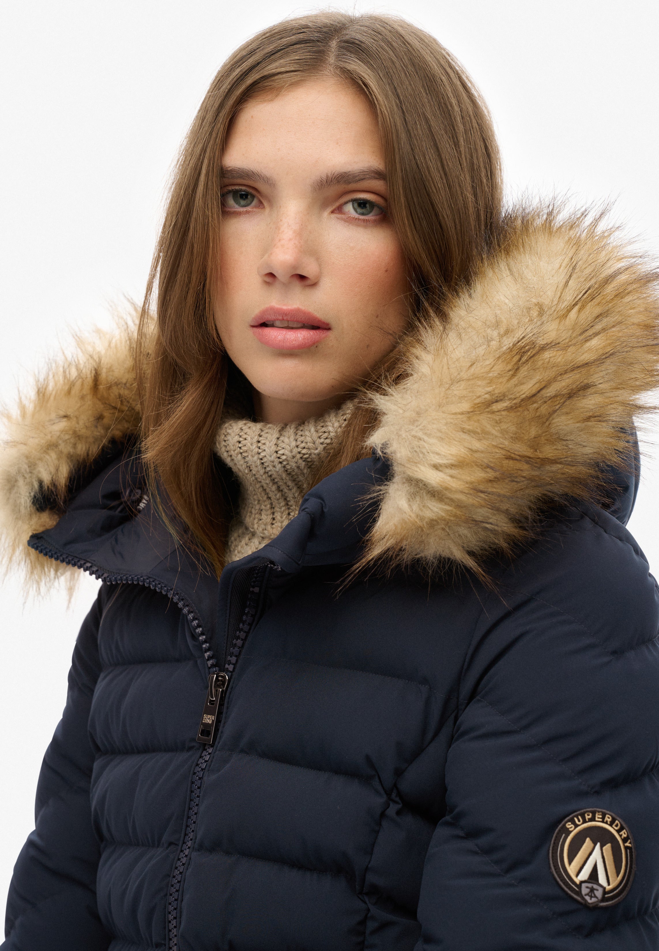 Fuji Faux Fur Hood Padded Jacket