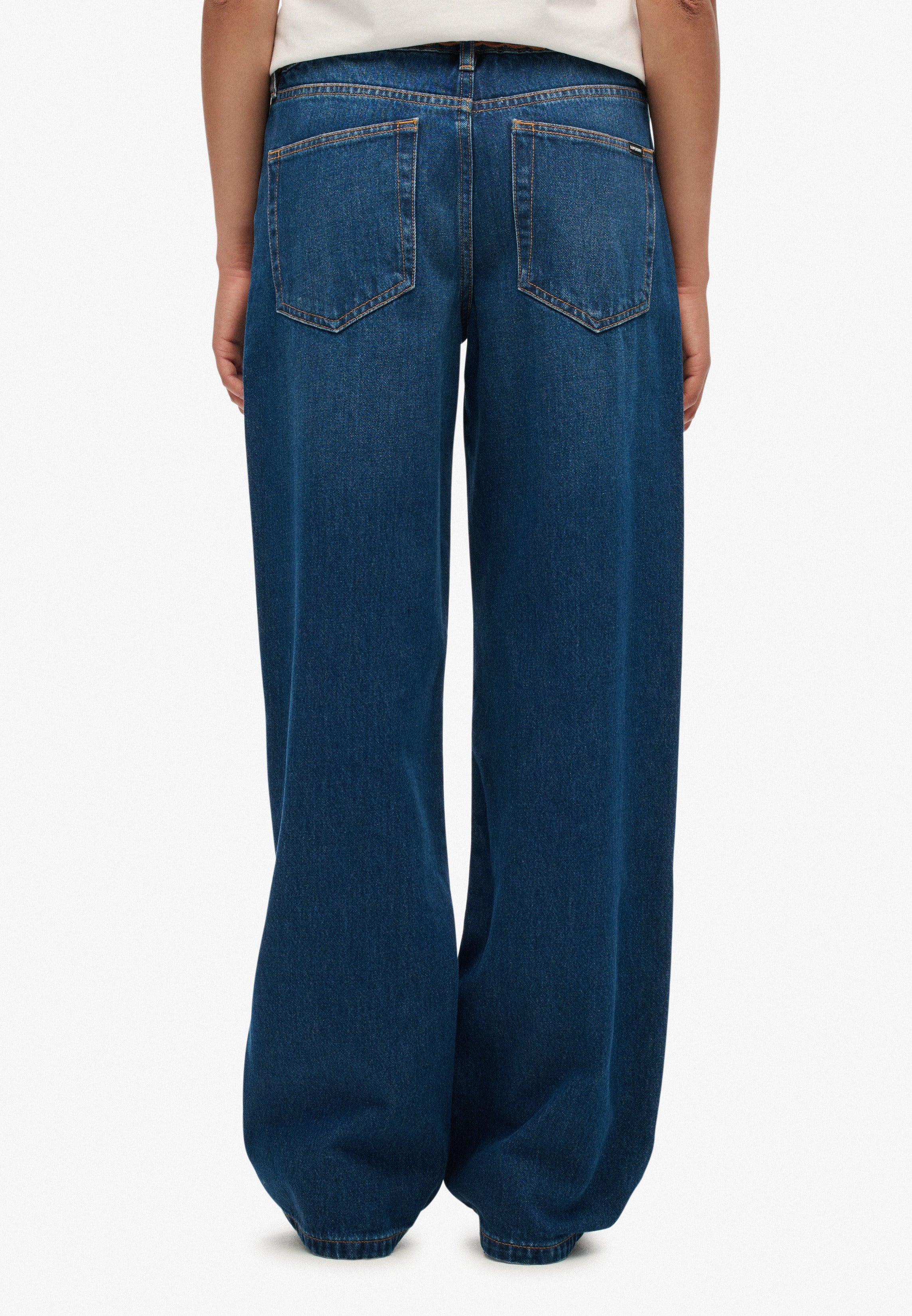 Organic Cotton Mid Rise Wide Leg Jeans