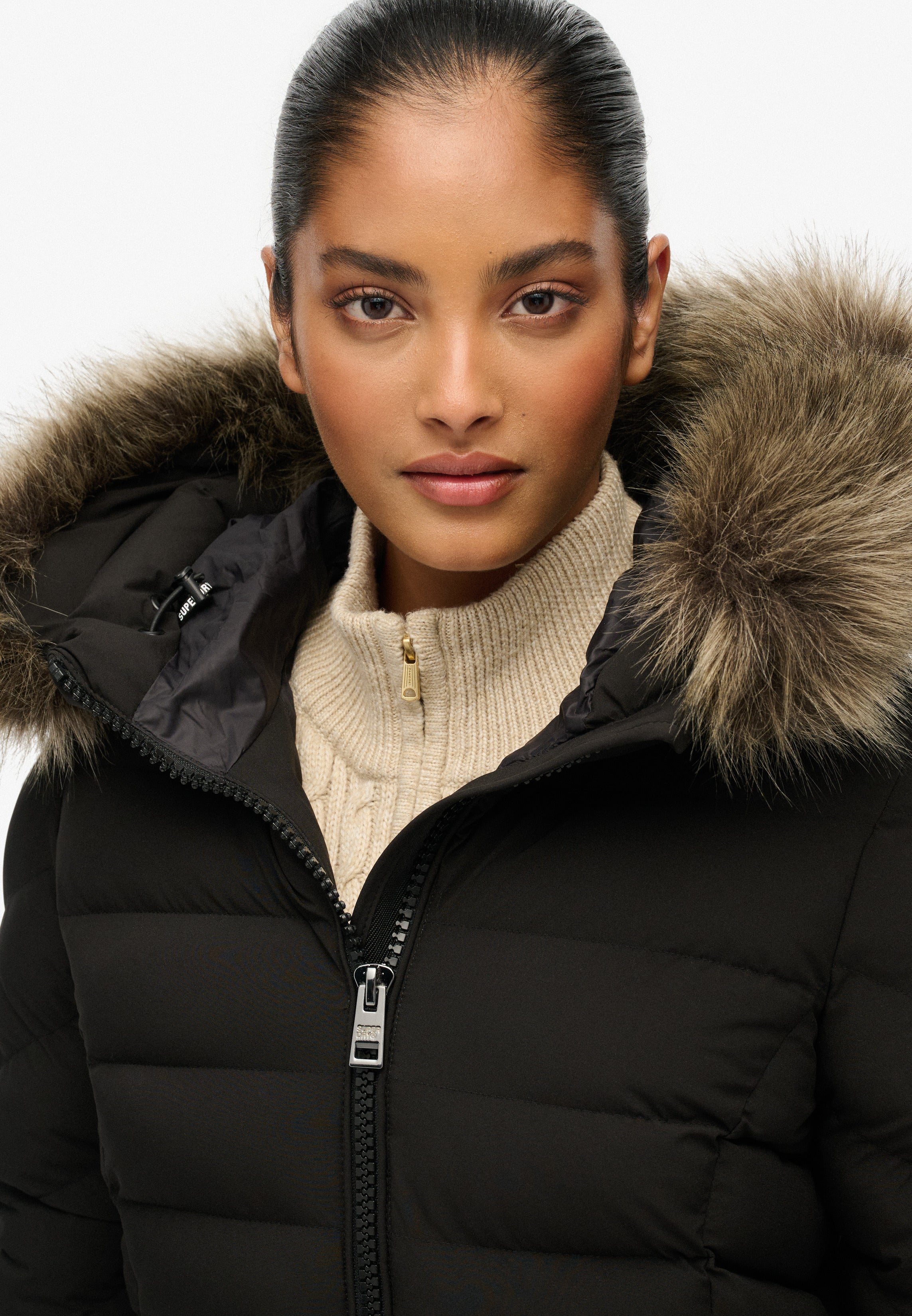 Fuji Faux Fur Hooded Longline