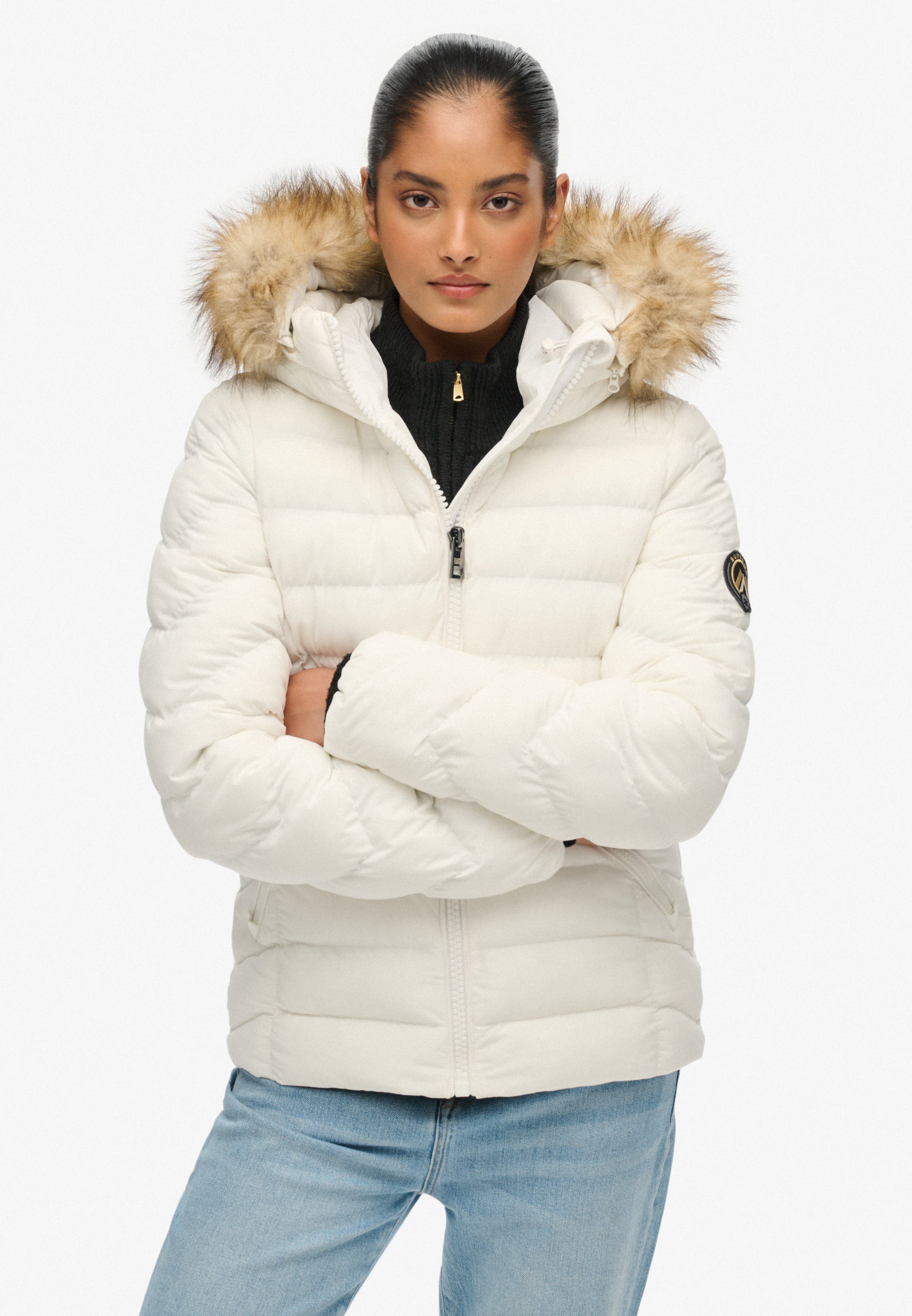 Fuji Faux Fur Hood Padded Jacket