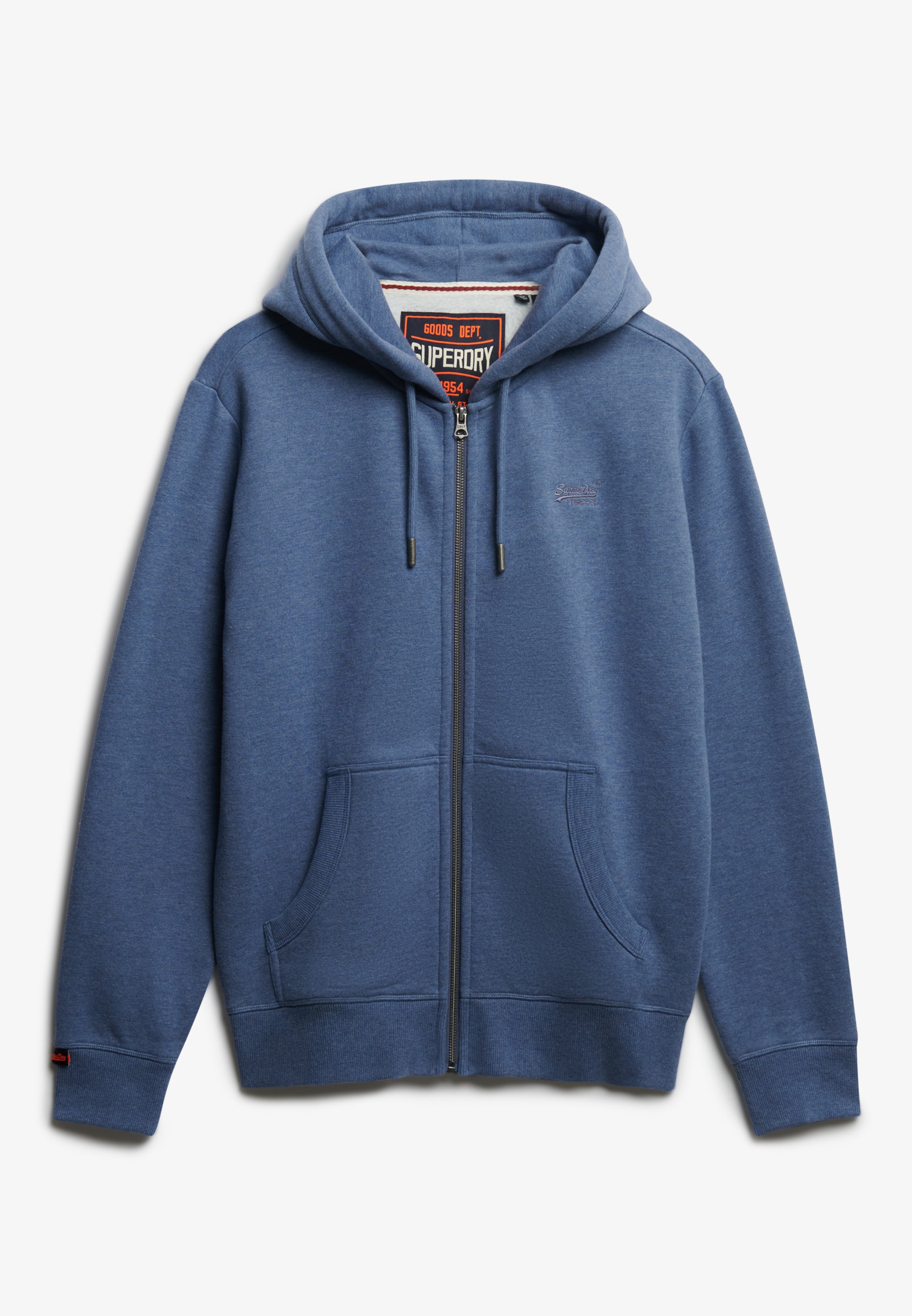 Essential Logo Half Brushed Zip Hoodie
