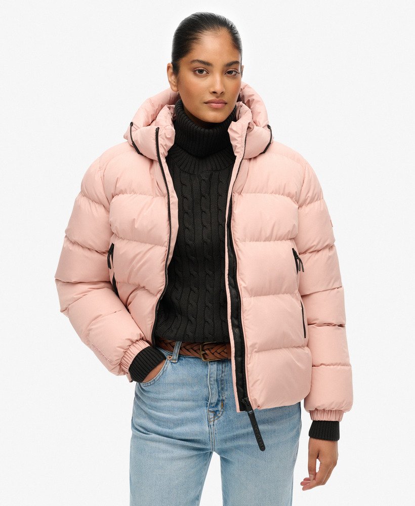 Hooded Sports Puffer Jacket