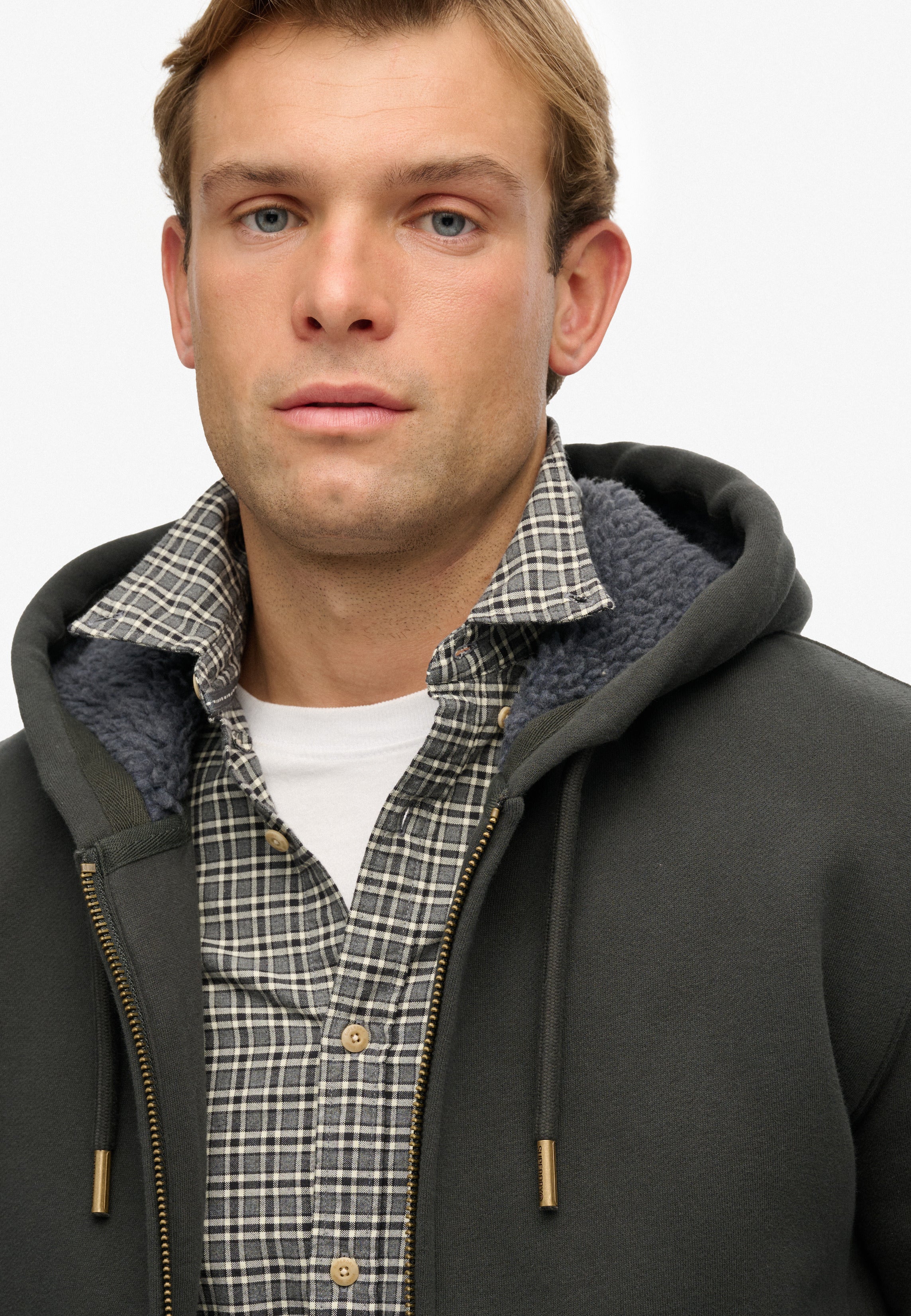 Borg Lined Zip Hoodie