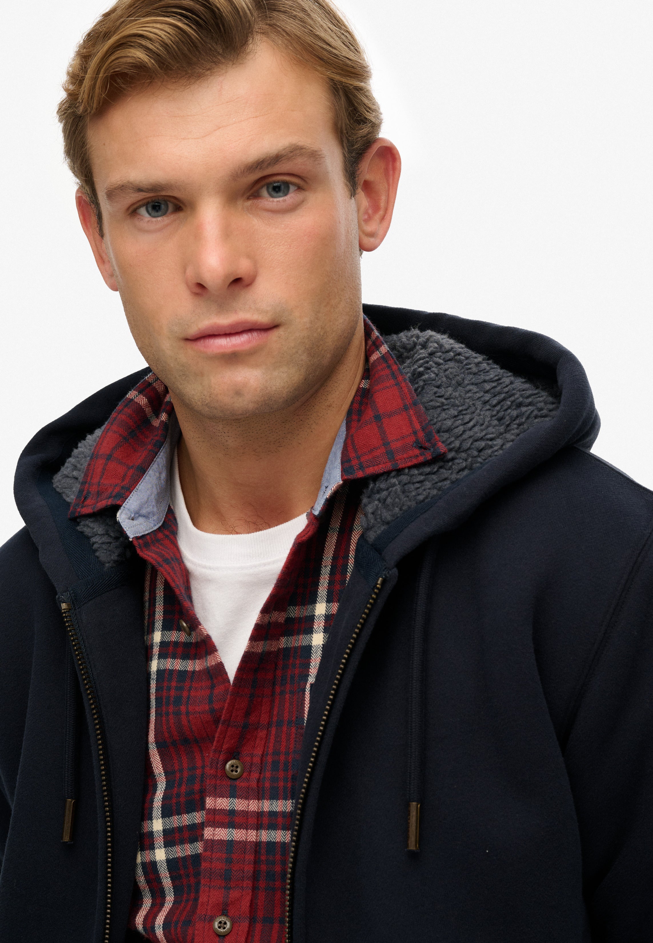 Borg Lined Zip Hoodie