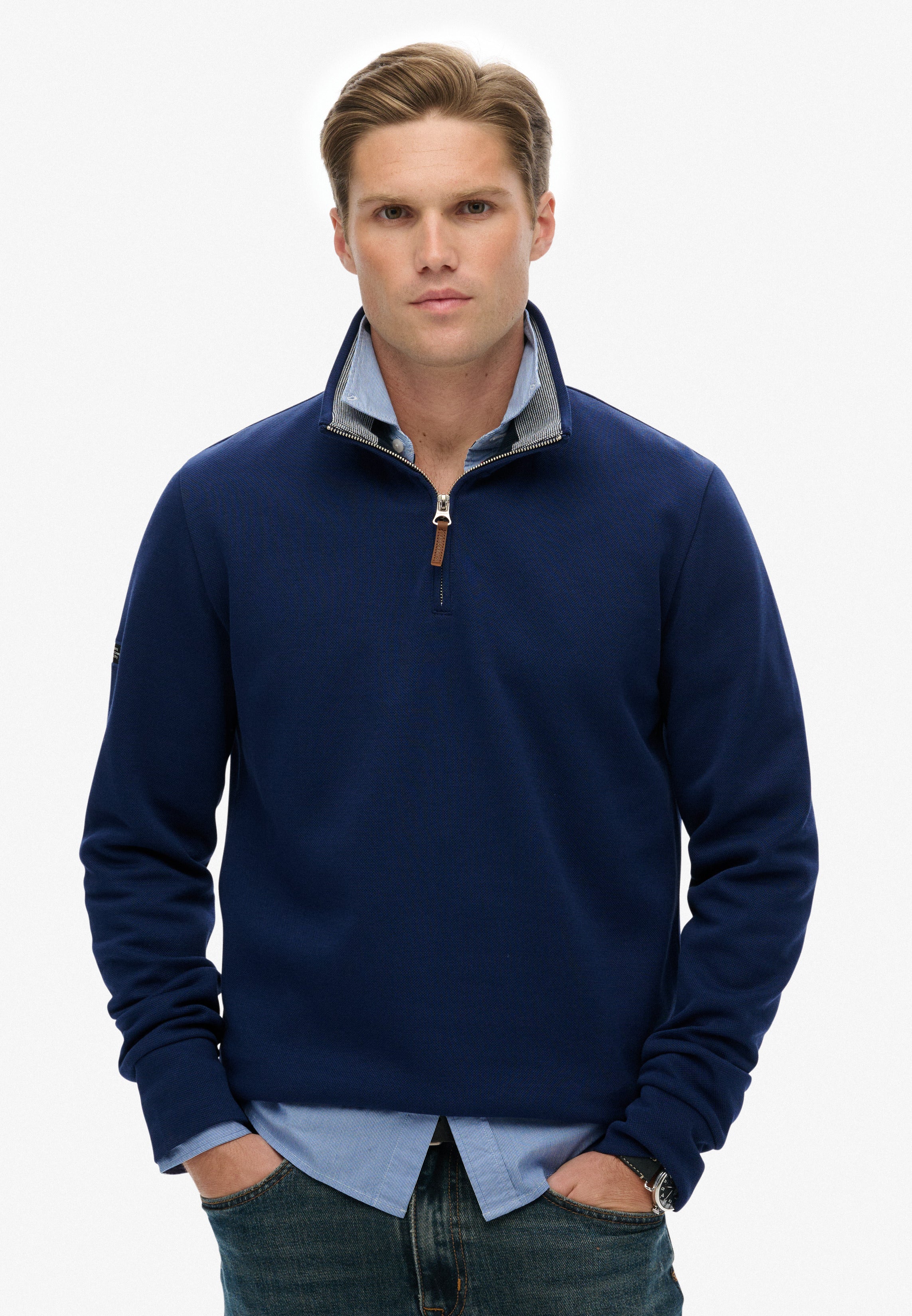 Core Pique Half Zip Sweatshirt