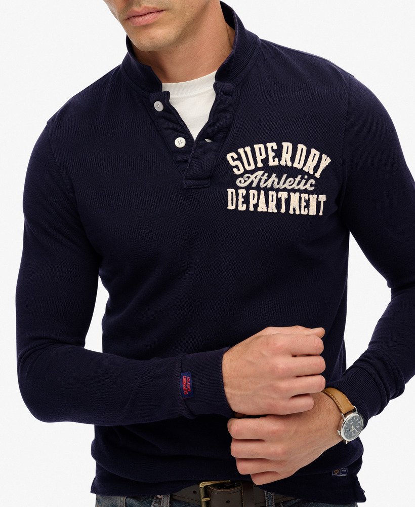 Vintage Athletic Long Sleeve Polo