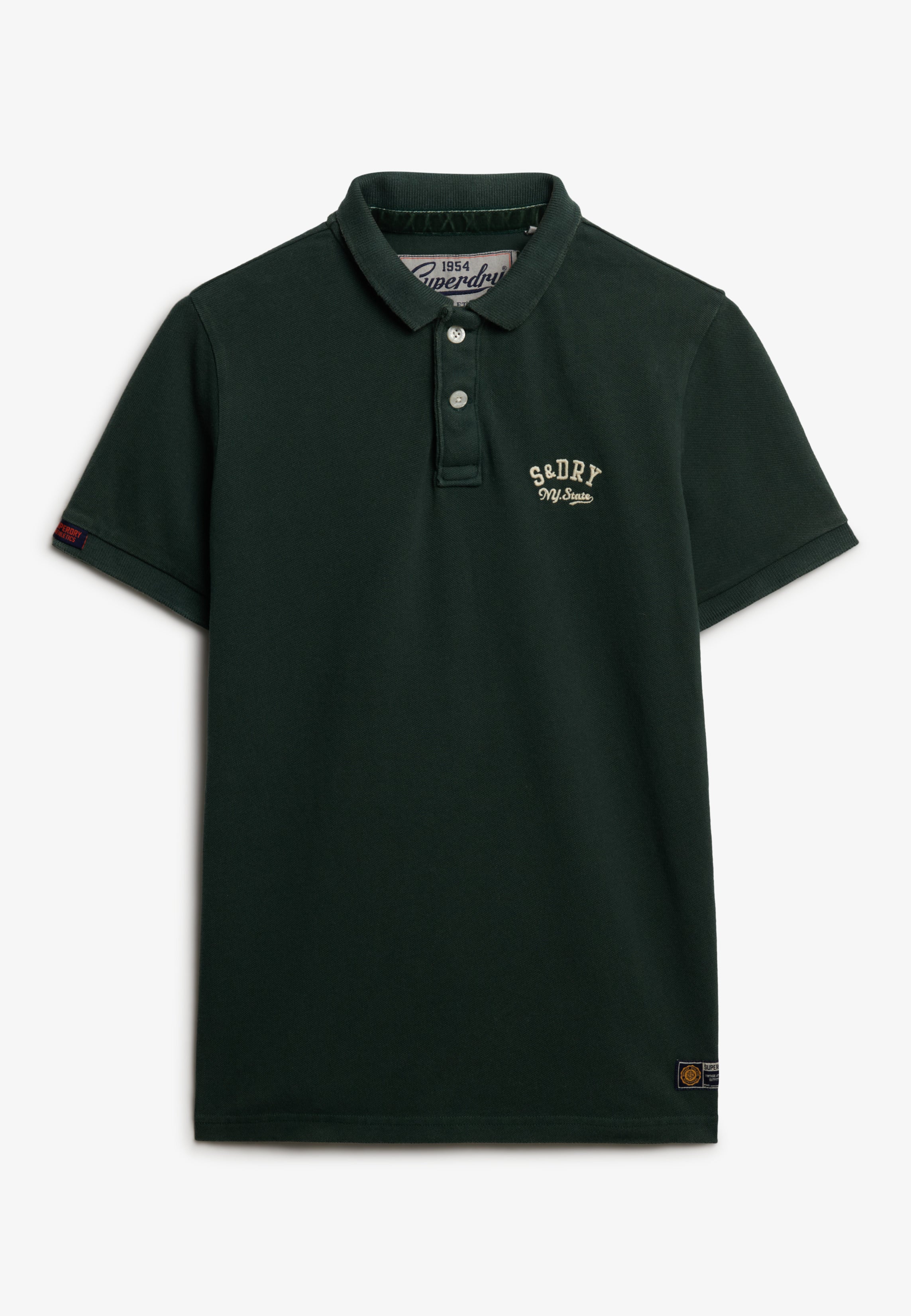 Vintage Athletic Embroidered Polo Shirt